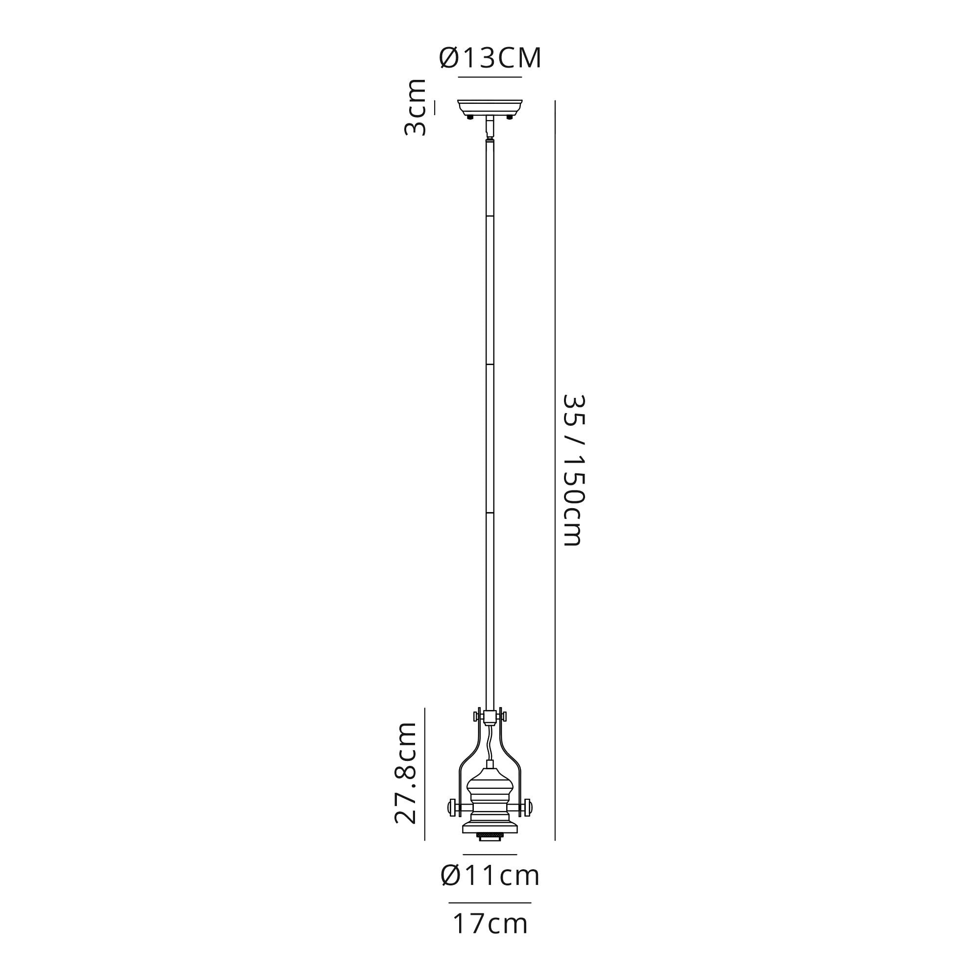 Fabula Epping Pendant Frame - Satin Nickel - Frame Only