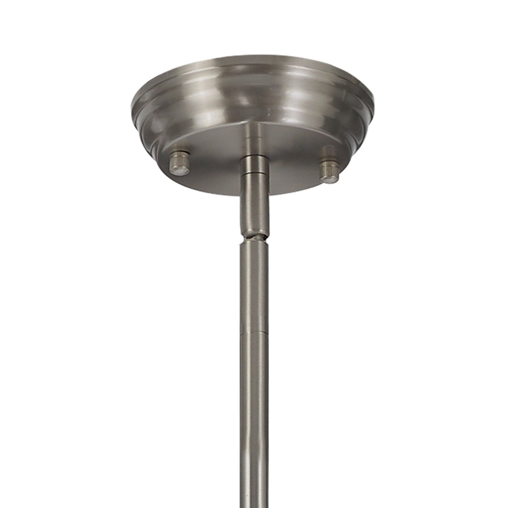 Fabula Epping Single Pendant - 30cm Round Glass Shade - Satin Nickel & Clear Glass