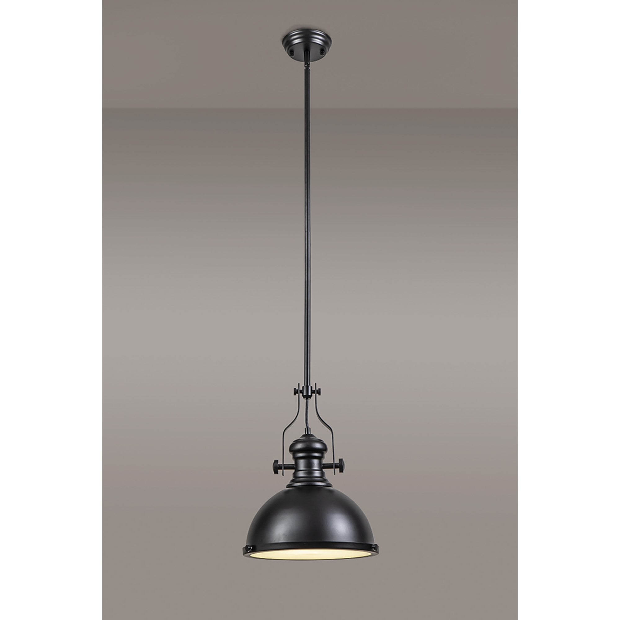 Fabula Epping Single Pendant - Matt Black