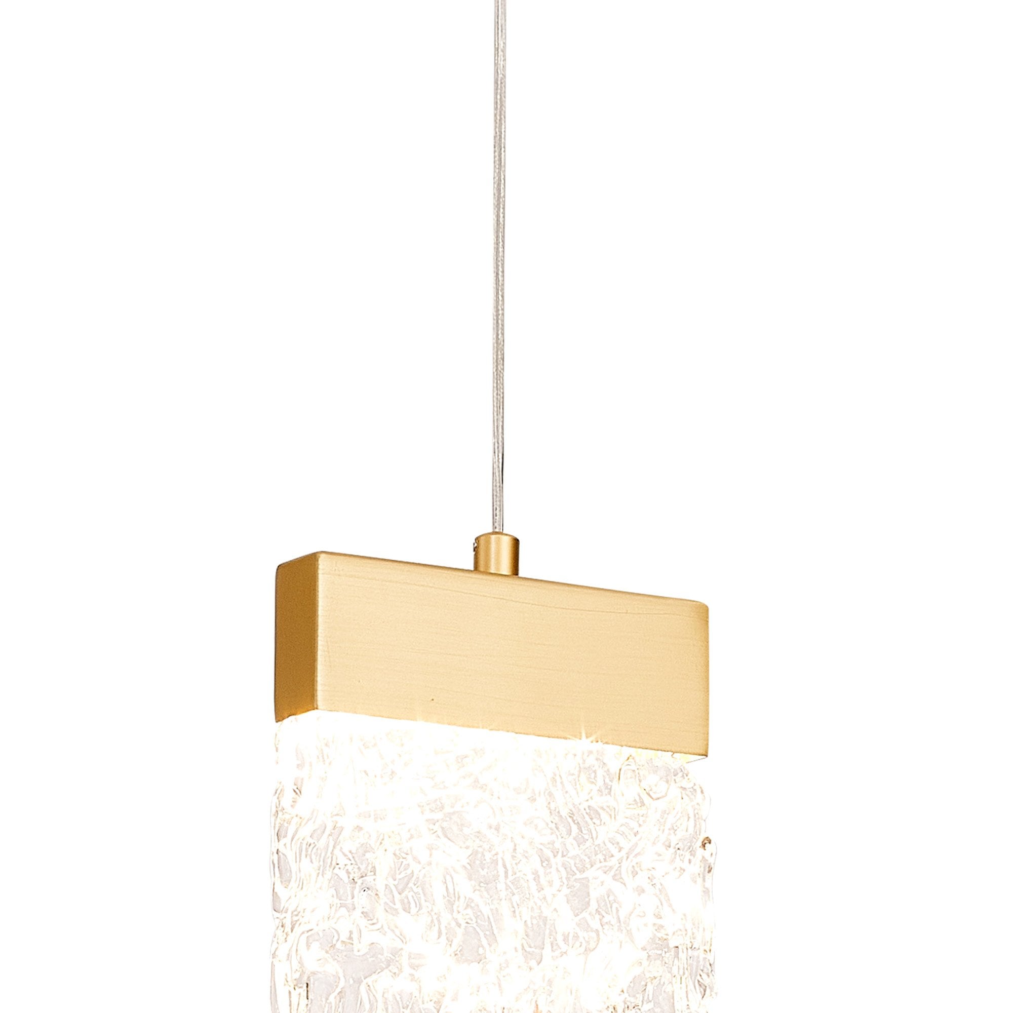 Fabula Falcon Large Single LED Pendant - Painted Brushed Gold