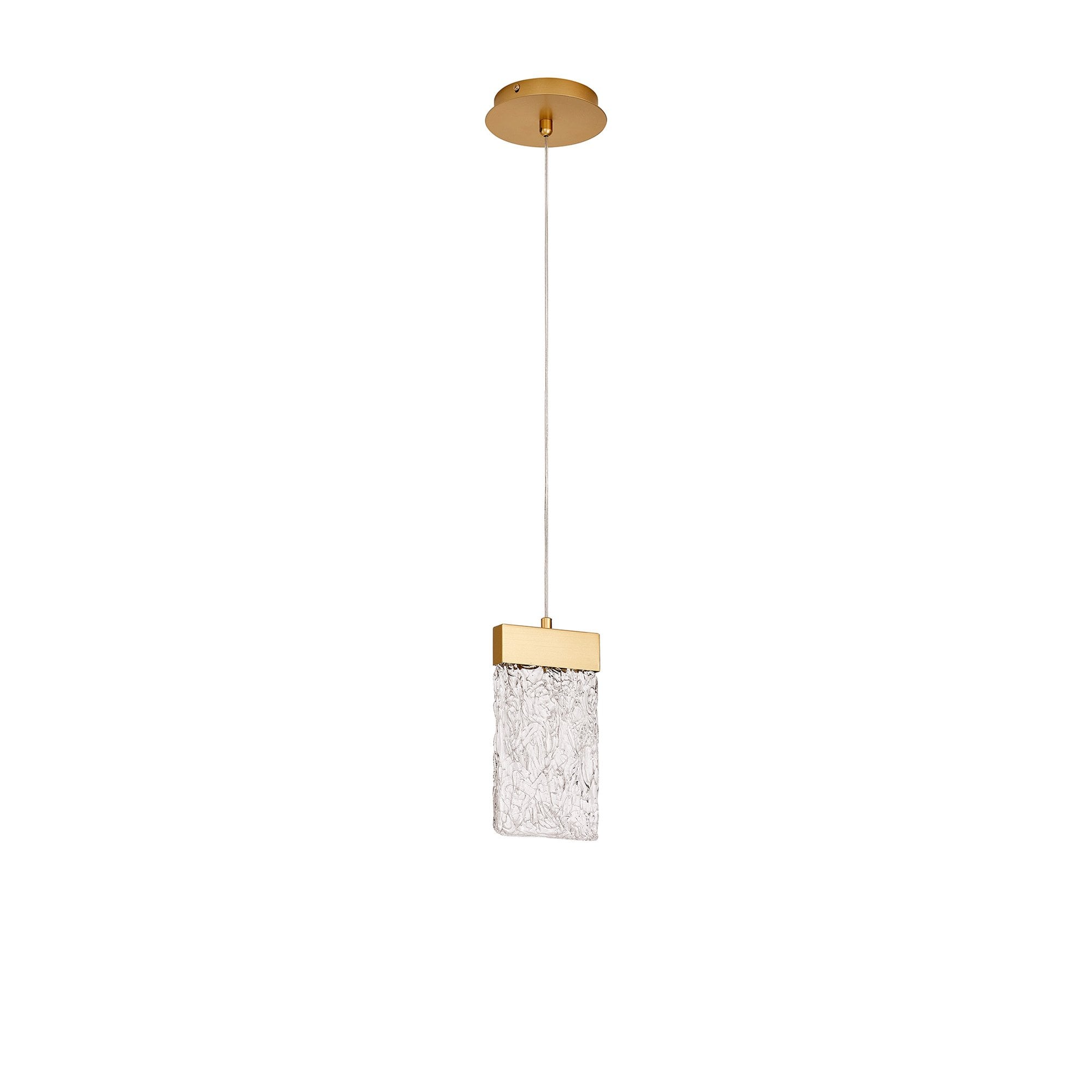 Fabula Falcon Medium Single LED Pendant - Painted Brushed Gold