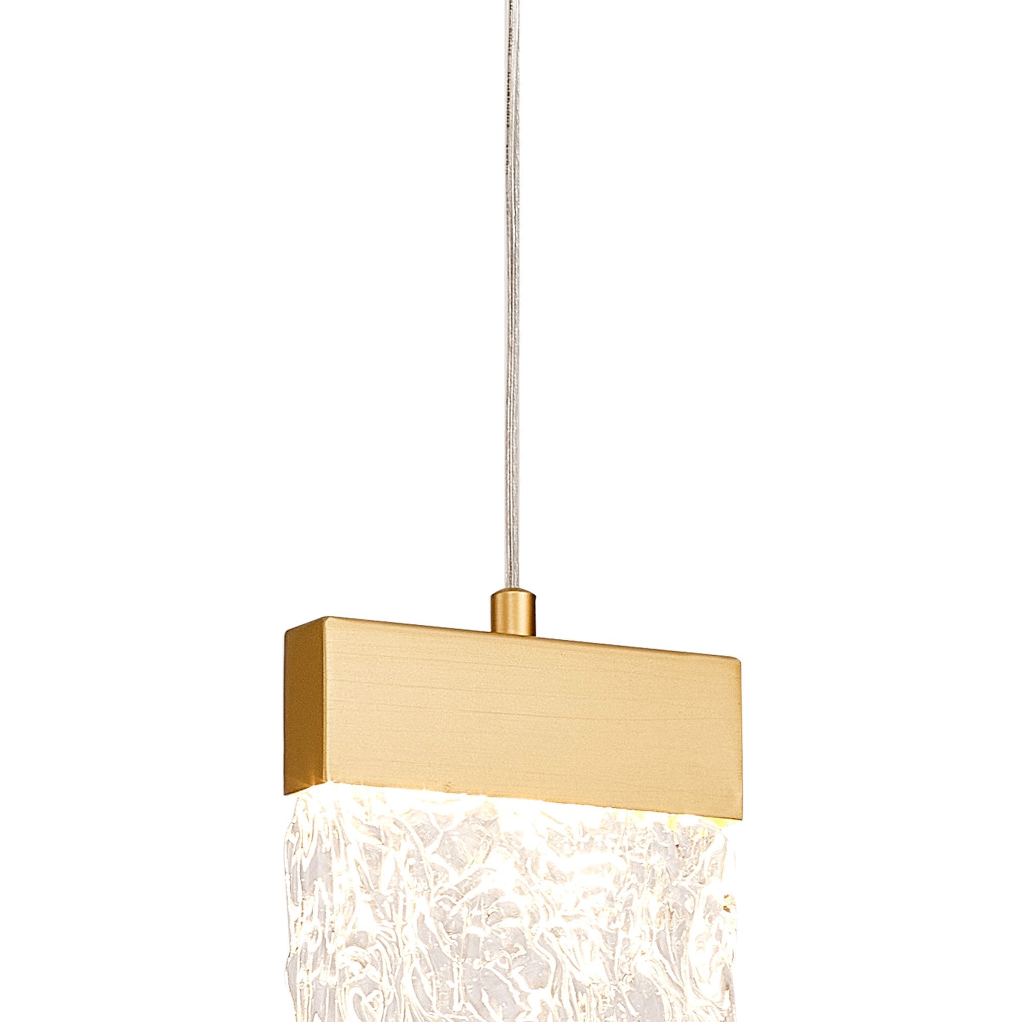Fabula Falcon Medium Single LED Pendant - Painted Brushed Gold