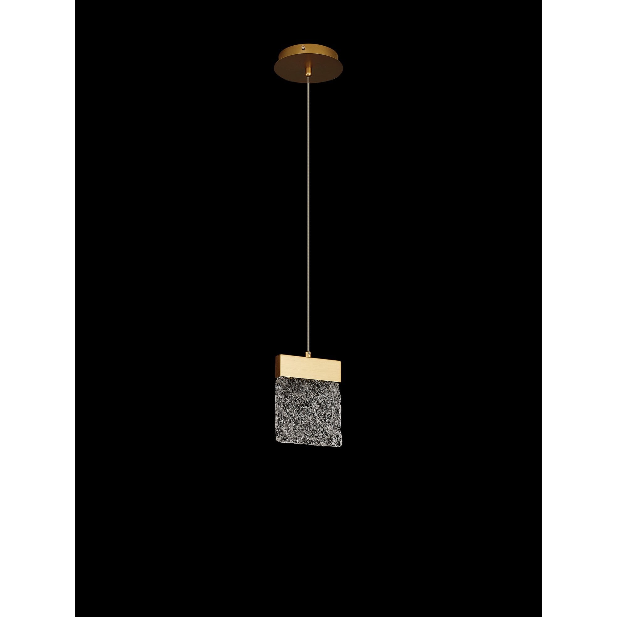 Fabula Falcon Small Single LED Pendant - Painted Brushed Gold