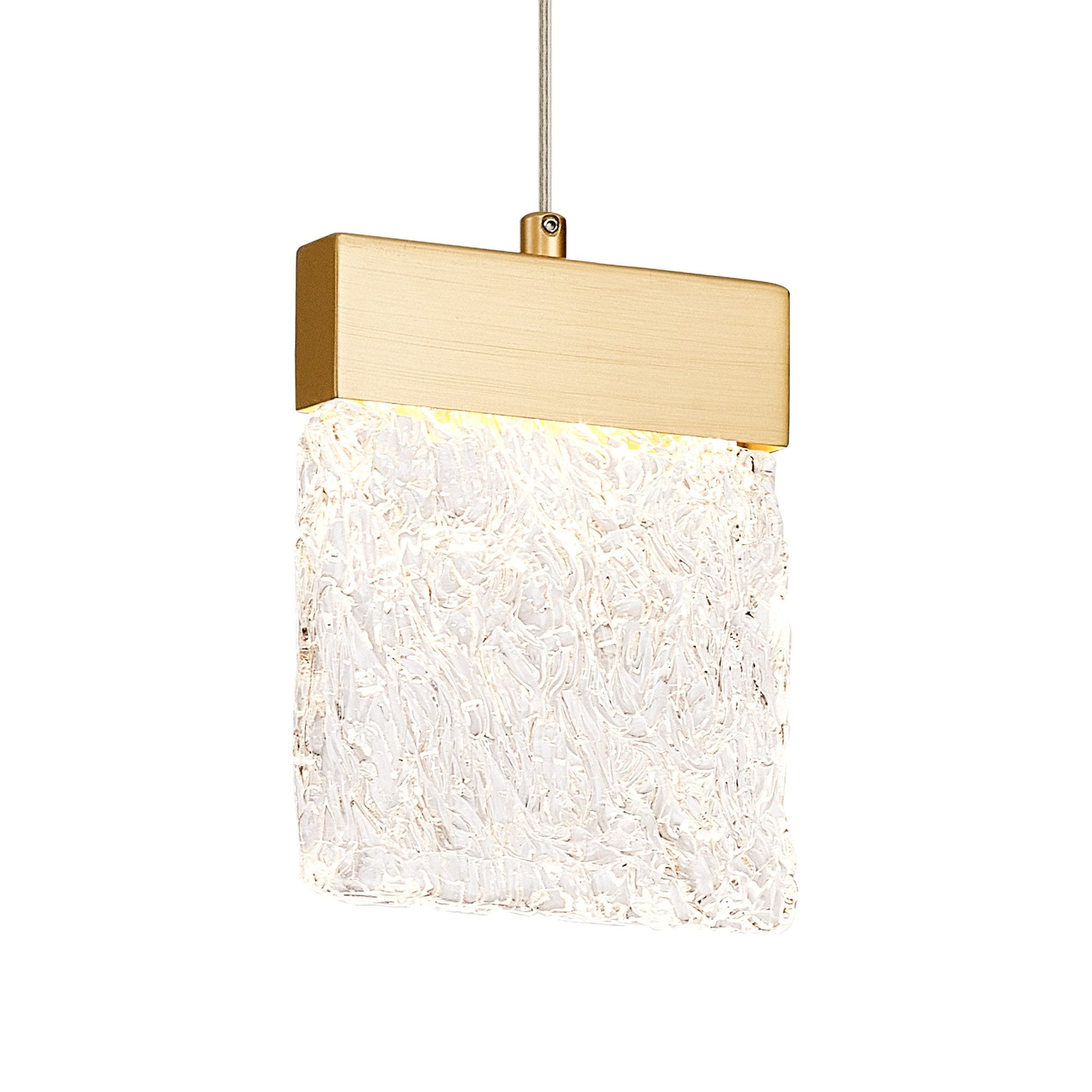 Fabula Falcon Small Single LED Pendant - Painted Brushed Gold