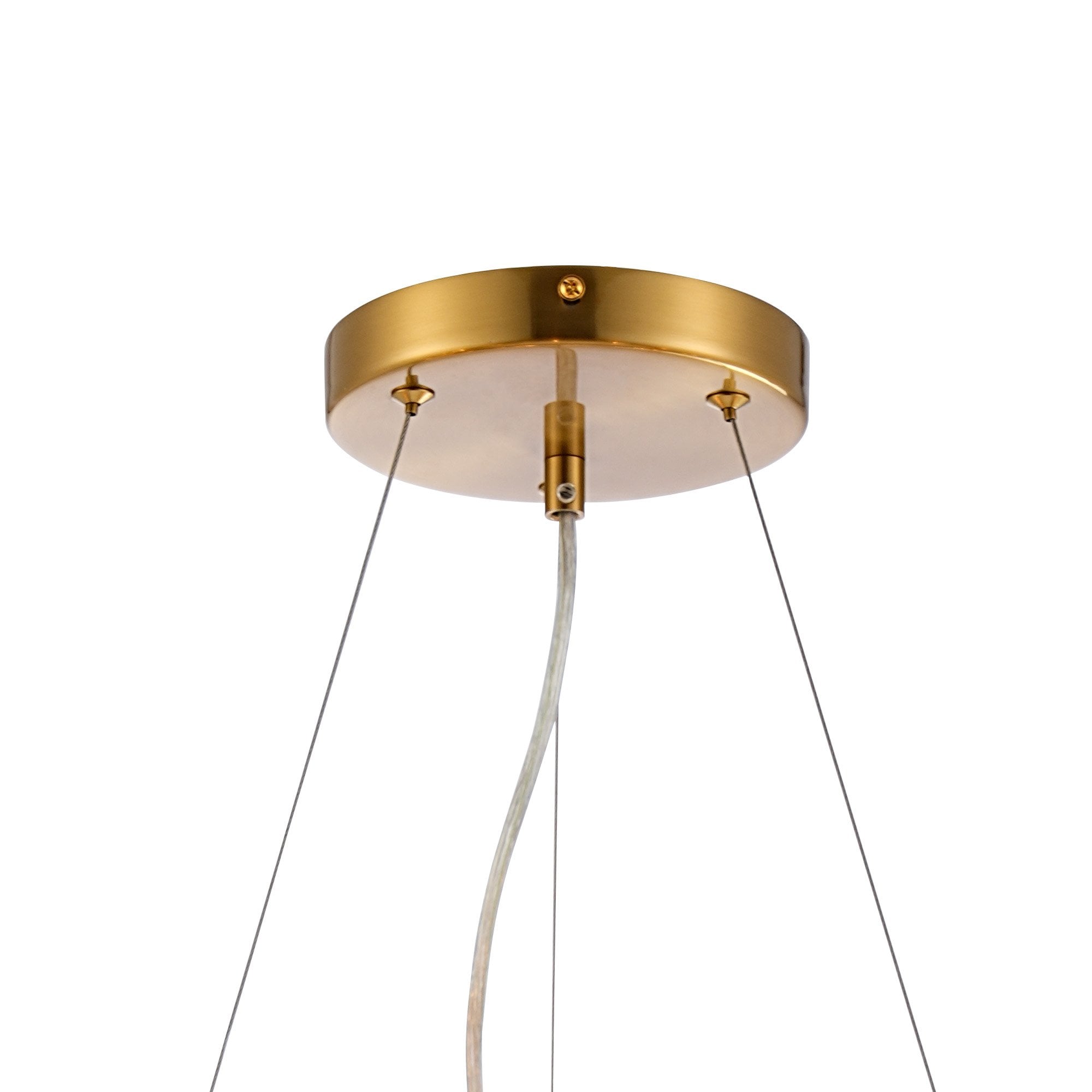 Fabula Farnley 18 Light Round Pendant - Brass & Clear Glass