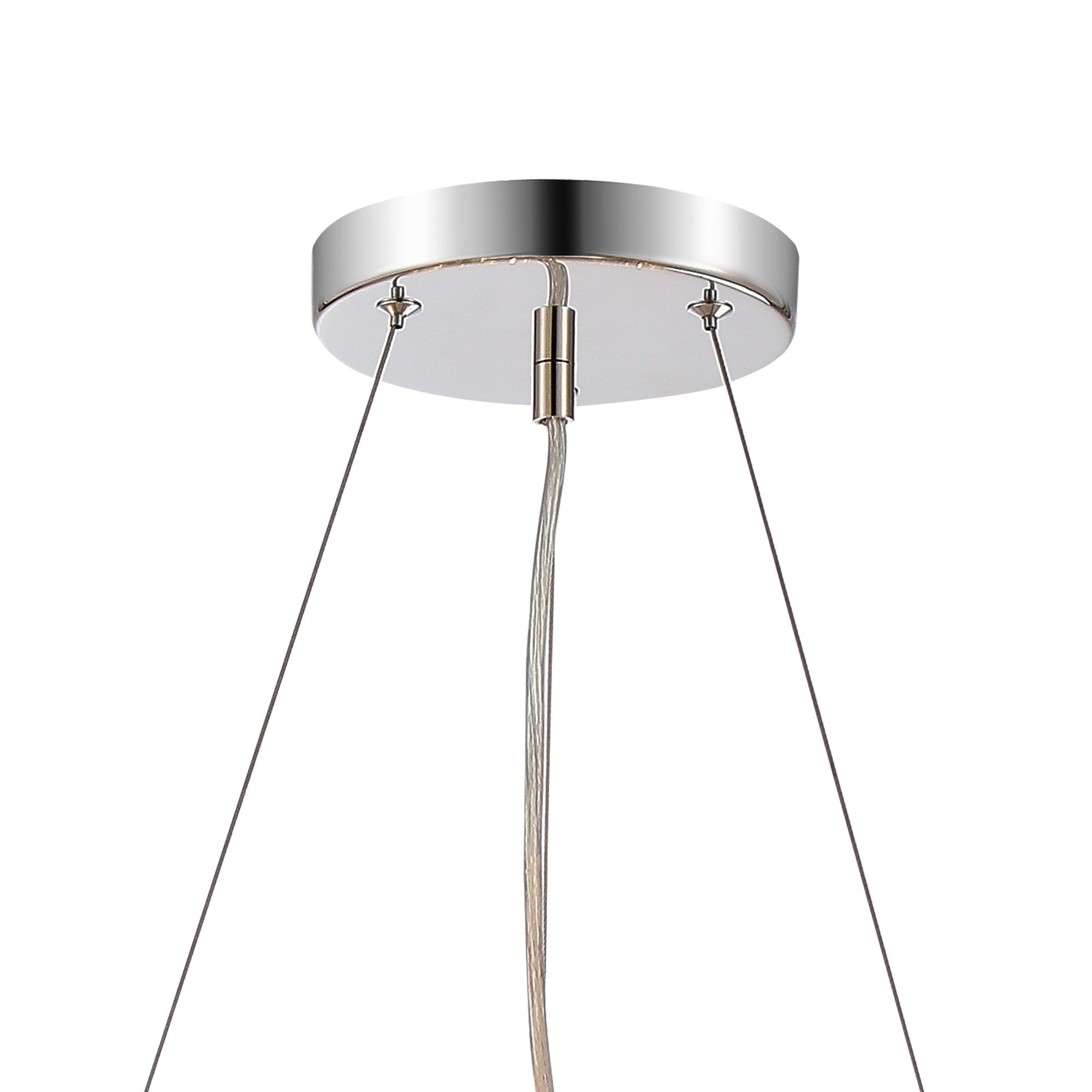 Fabula Farnley 18 Light Round Pendant - Polished Nickel & Clear Glass