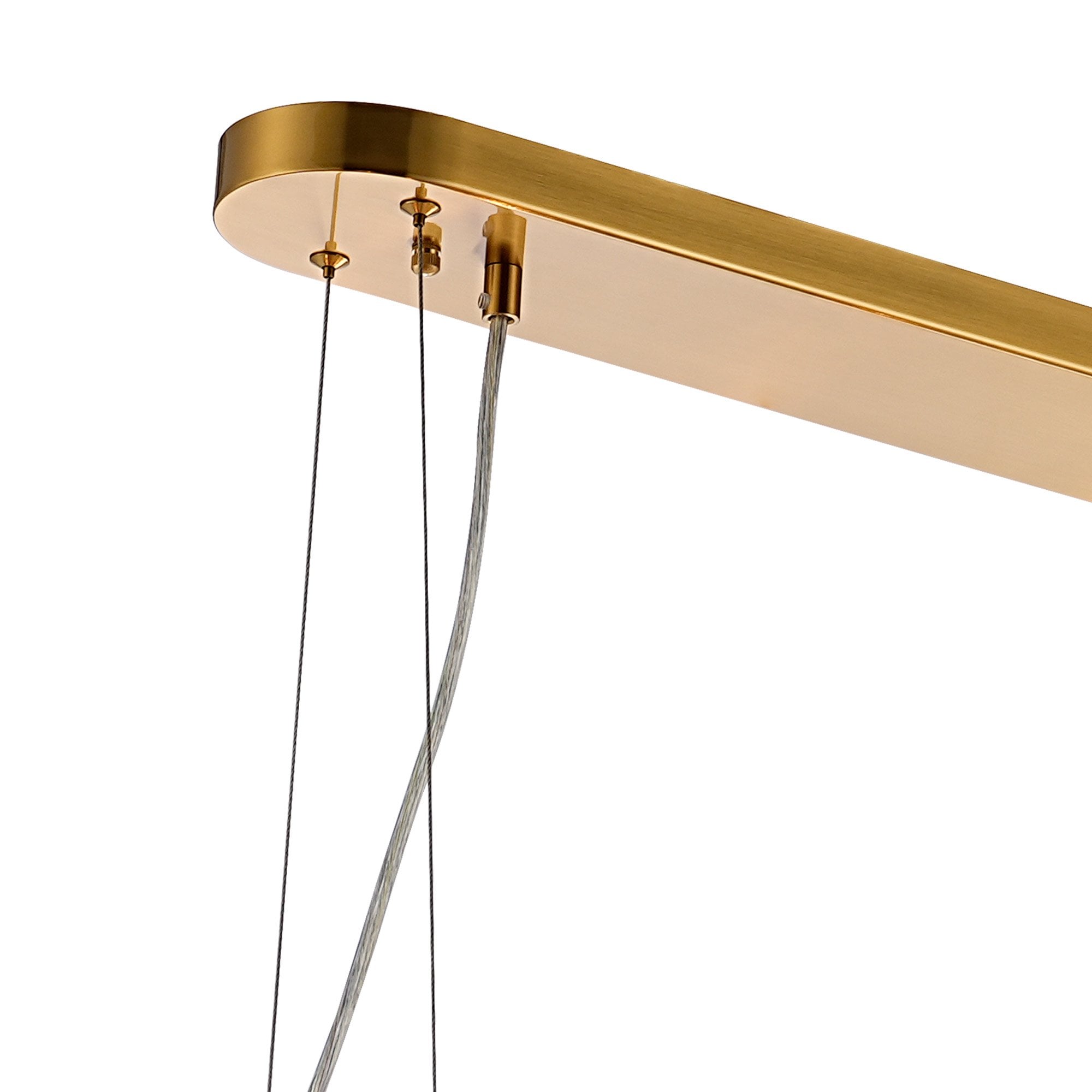 Fabula Farnley 24 Light Oblong Pendant - Brass & Amber Glass