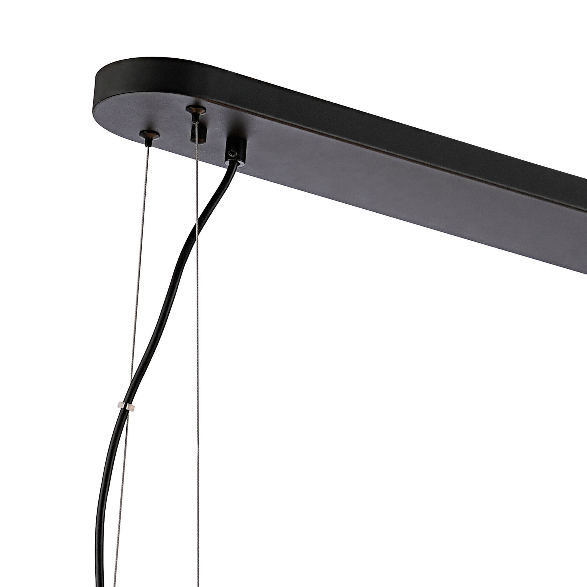 Fabula Farnley 24 Light Oblong Pendant - Satin Black & Smoked Glass