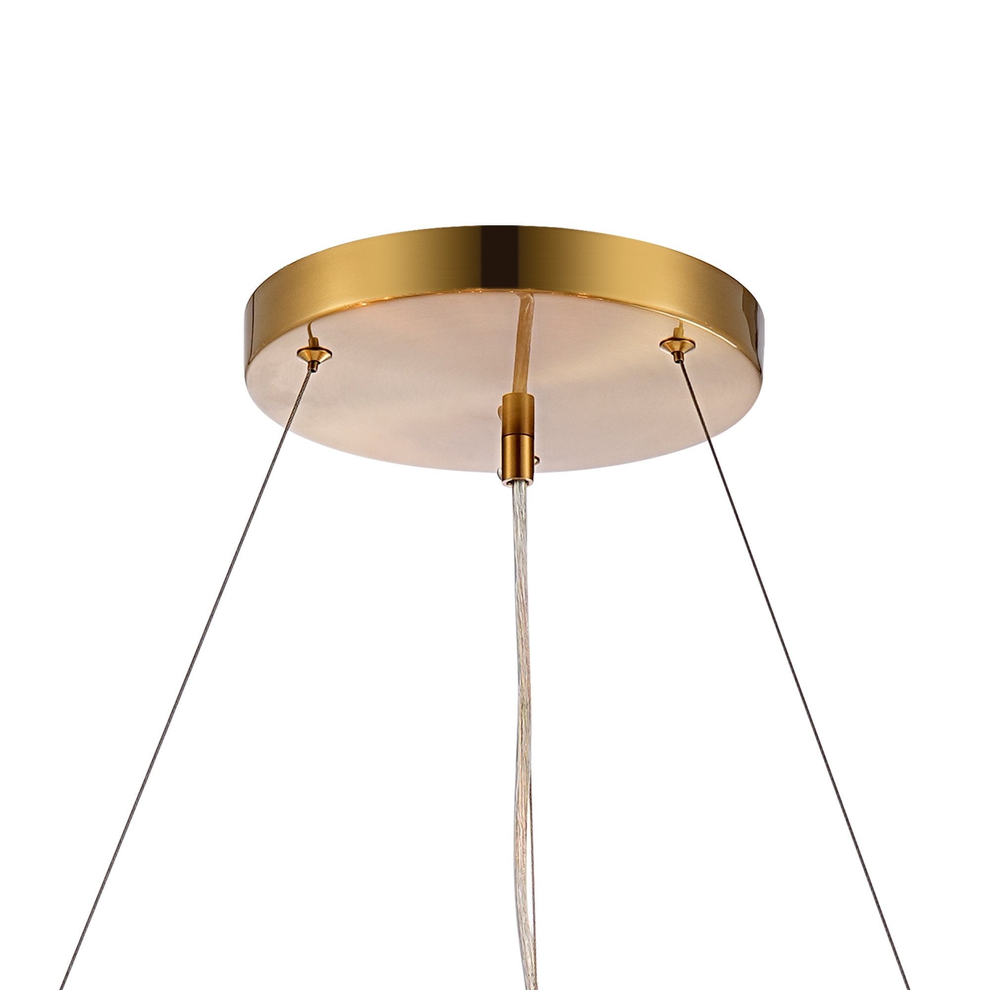 Fabula Farnley 24 Light Round Pendant - Brass & Smoked Glass