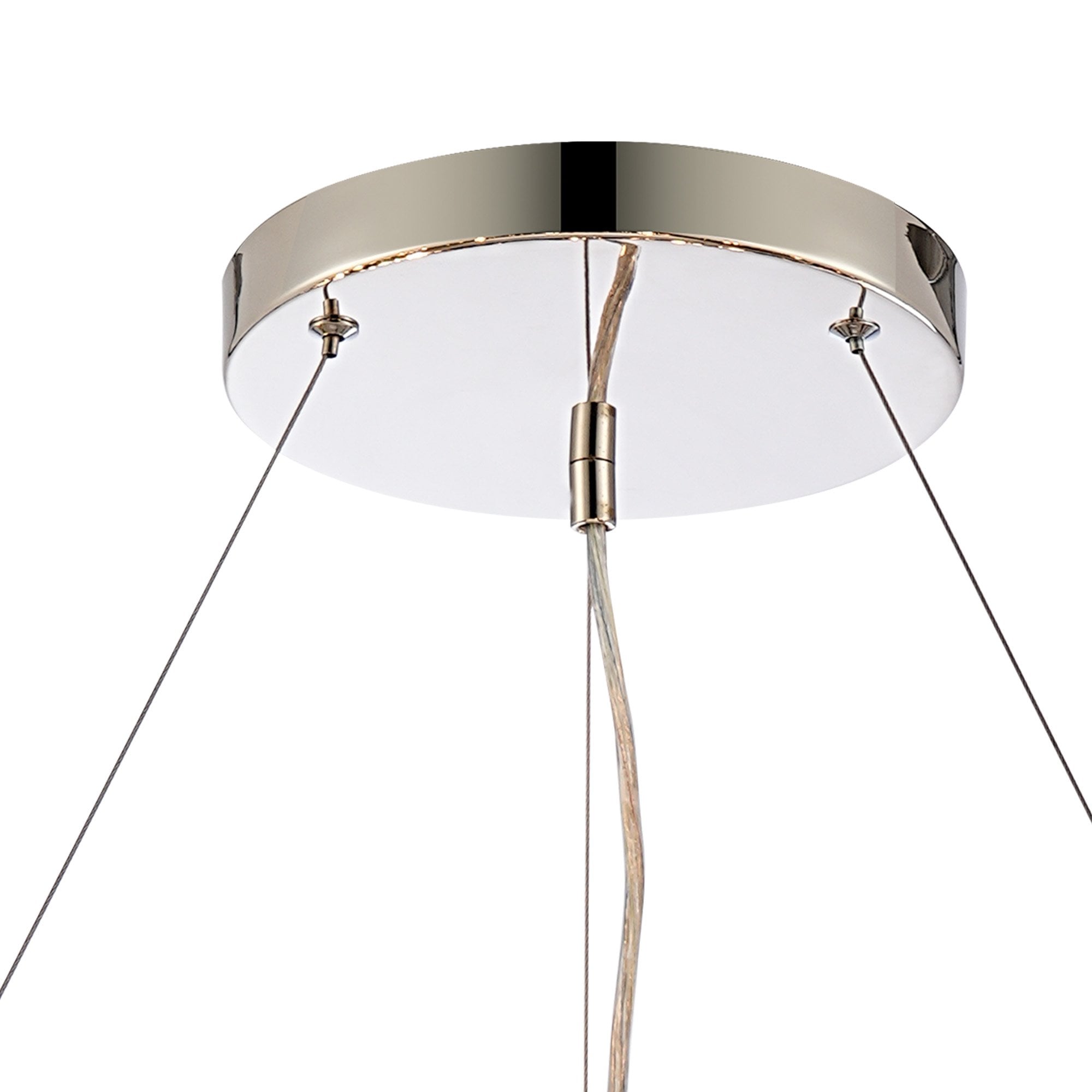 Fabula Farnley 24 Light Round Pendant - Polished Nickel & Smoked Glass