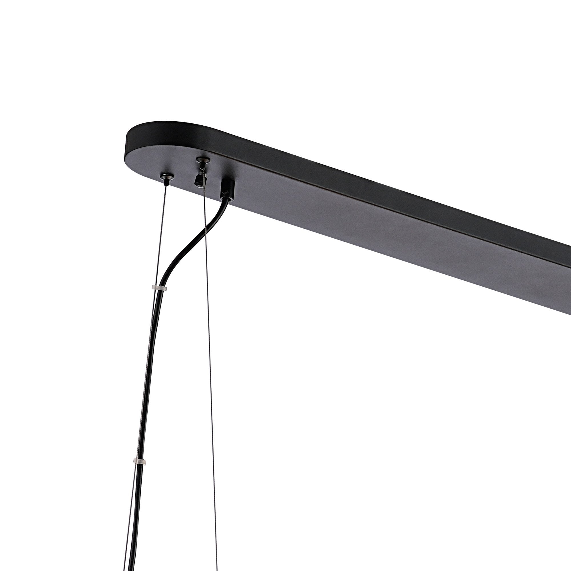 Fabula Farnley 36 Light Oblong Pendant - Satin Black & Smoked Glass