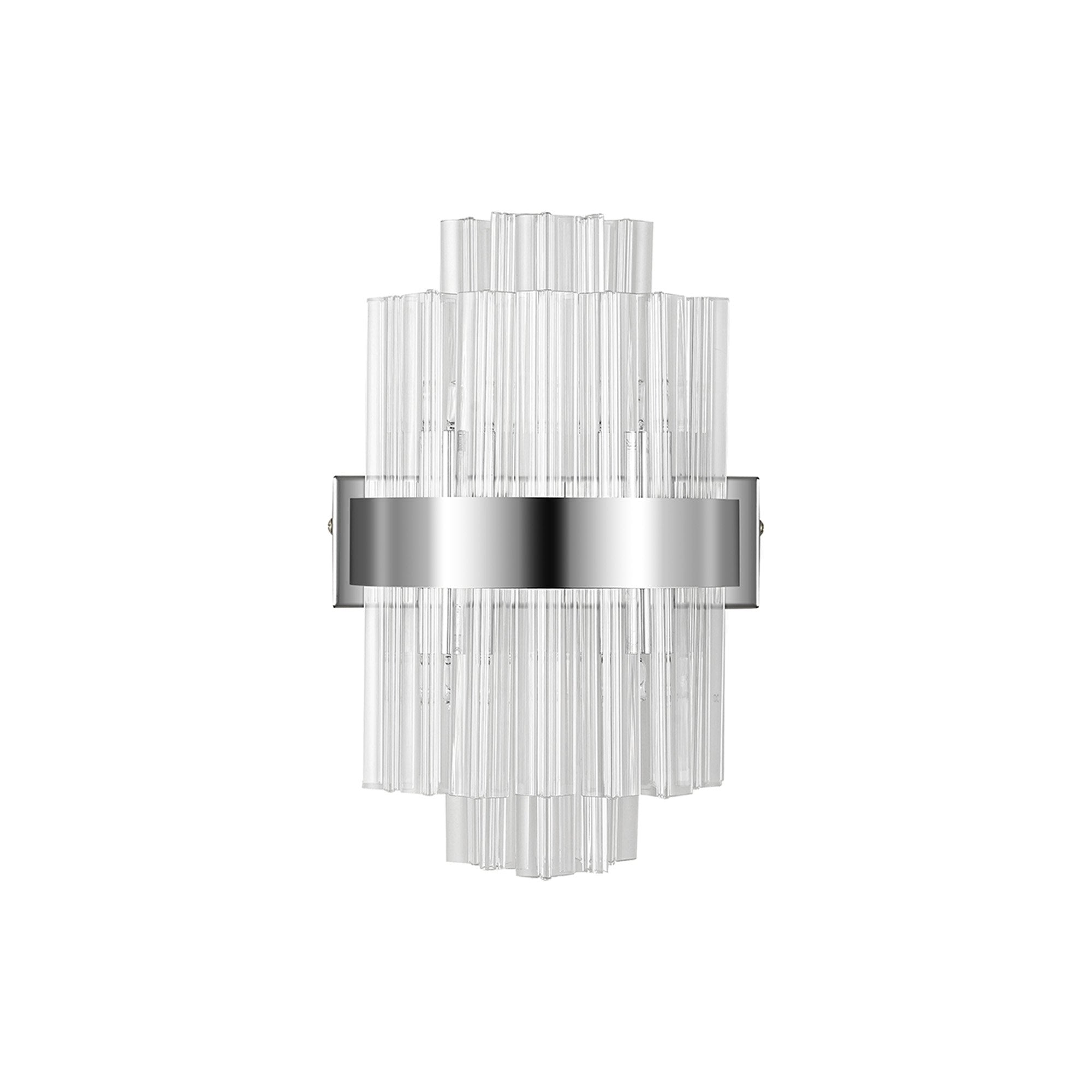 Fabula Farnley 4 Light Wall Light - Polished Nickel & Clear Glass