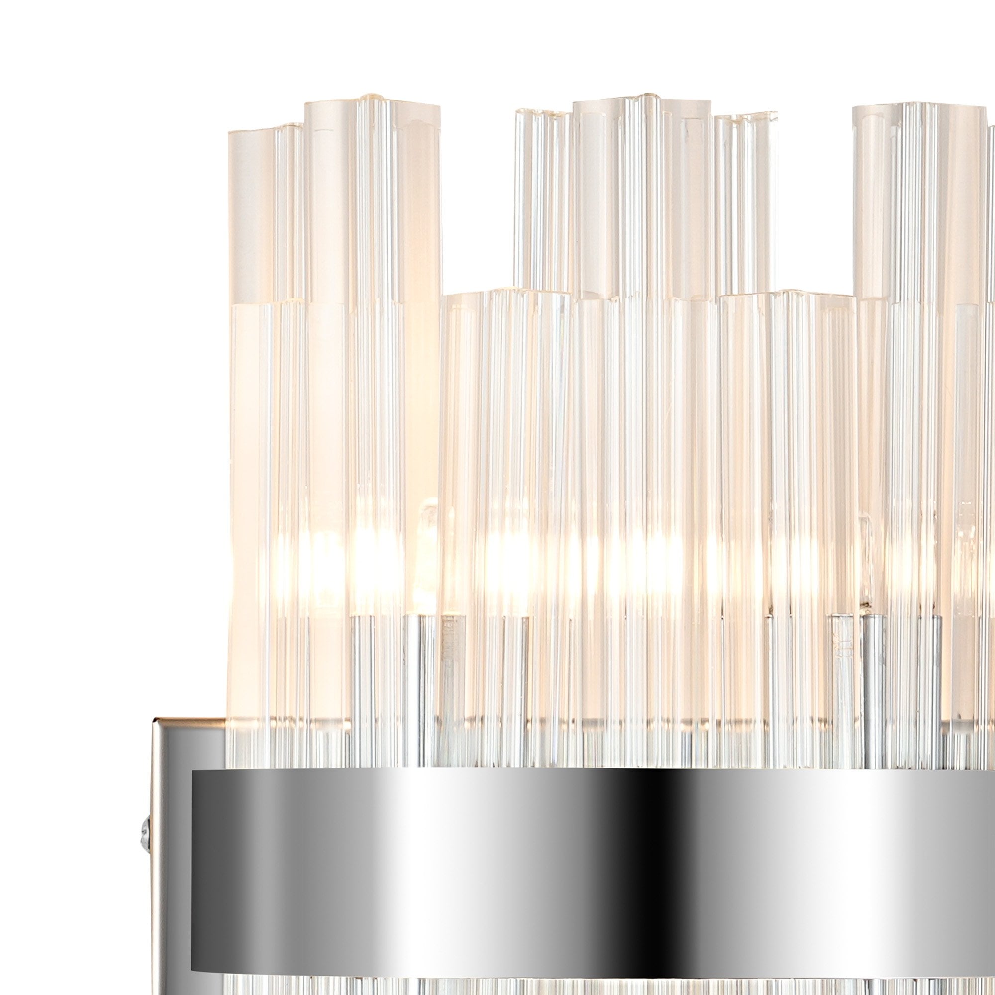 Fabula Farnley 4 Light Wall Light - Polished Nickel & Clear Glass