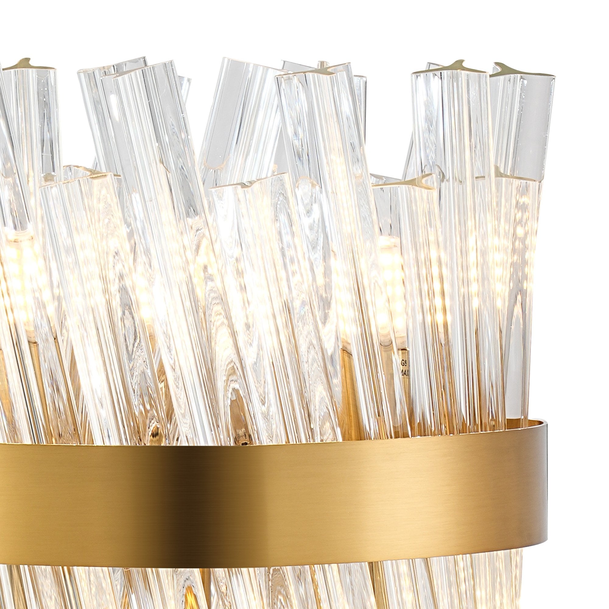 Fabula Farnley 6 Light Table Lamp - Brass & Clear Glass