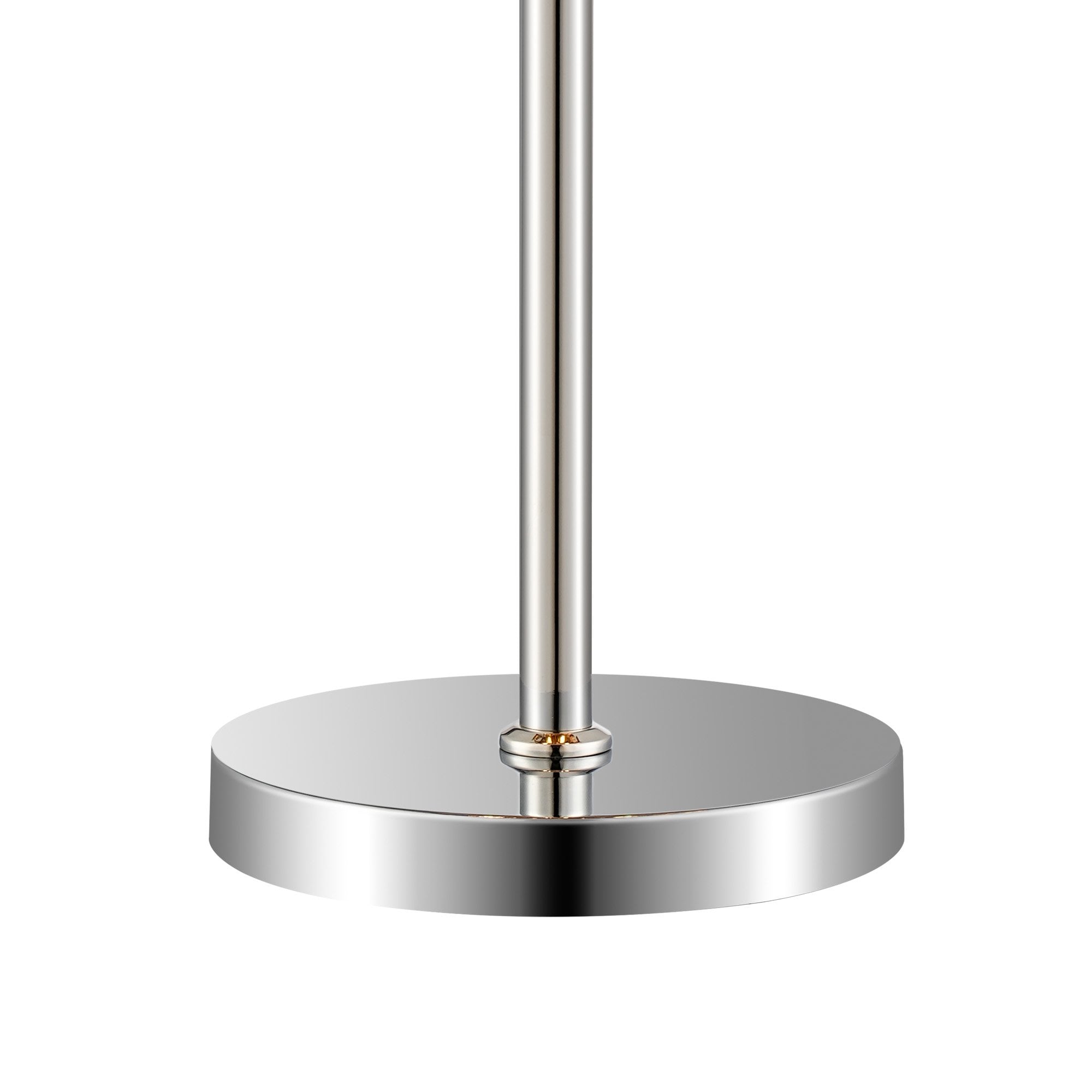Fabula Farnley 6 Light Table Lamp - Polished Nickel & Amber Glass