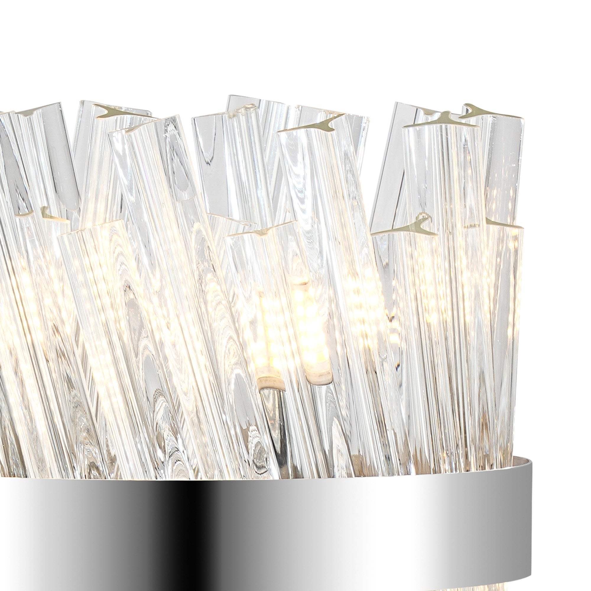 Fabula Farnley 6 Light Table Lamp - Polished Nickel & Clear Glass
