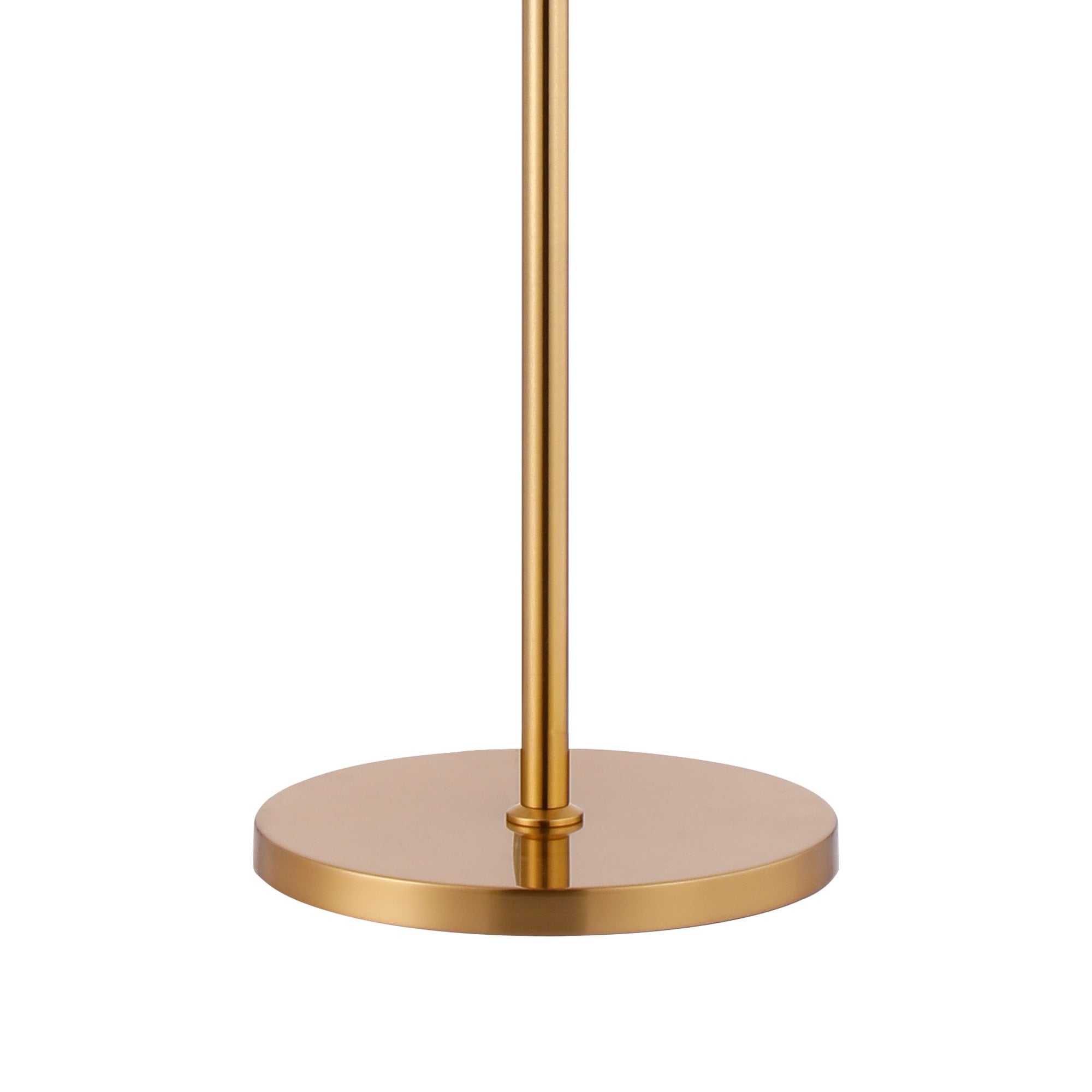 Fabula Farnley 8 Light Floor Lamp - Brass & Amber Glass