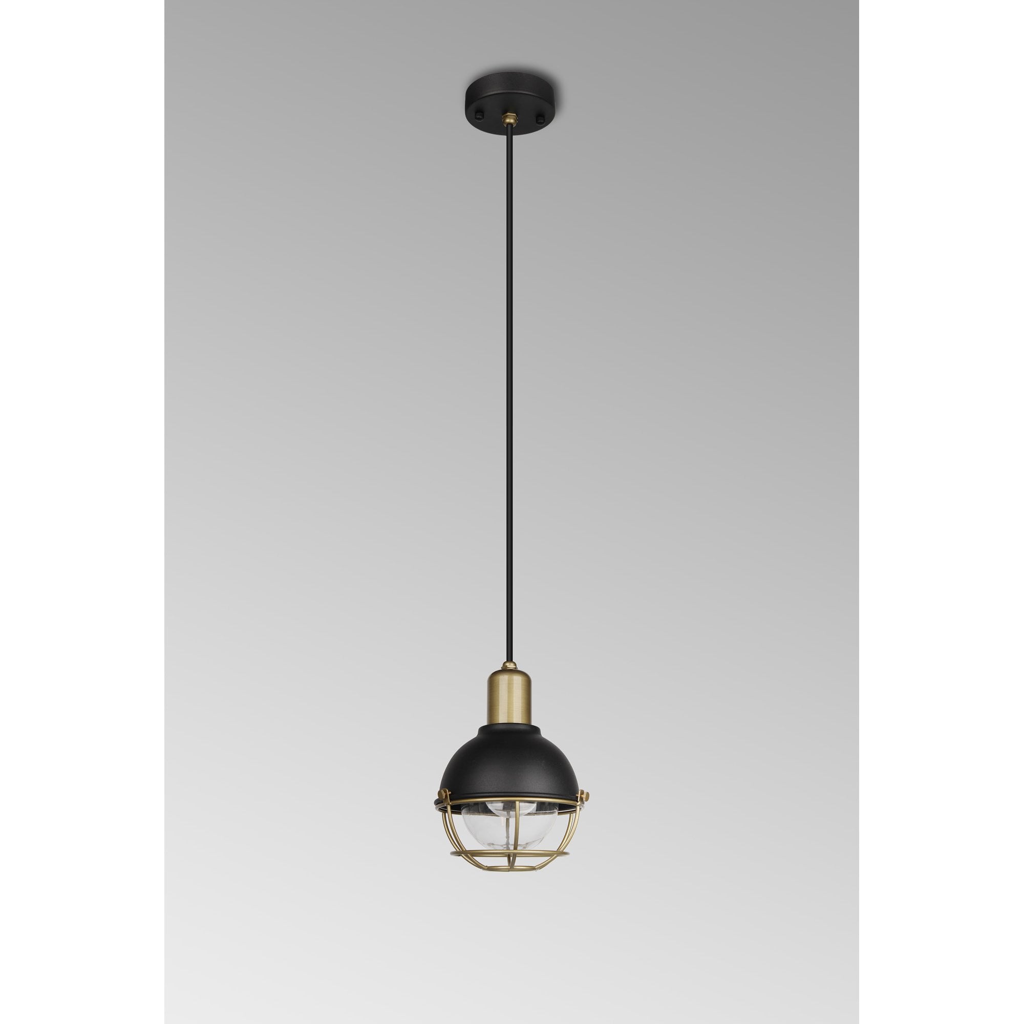 Fabula Gilwell Pendant - Sand Black & Antique Brass - IP65