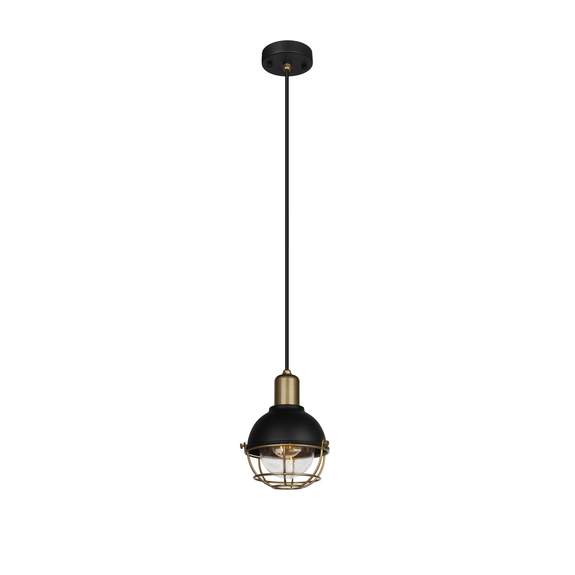 Fabula Gilwell Pendant - Sand Black & Antique Brass - IP65