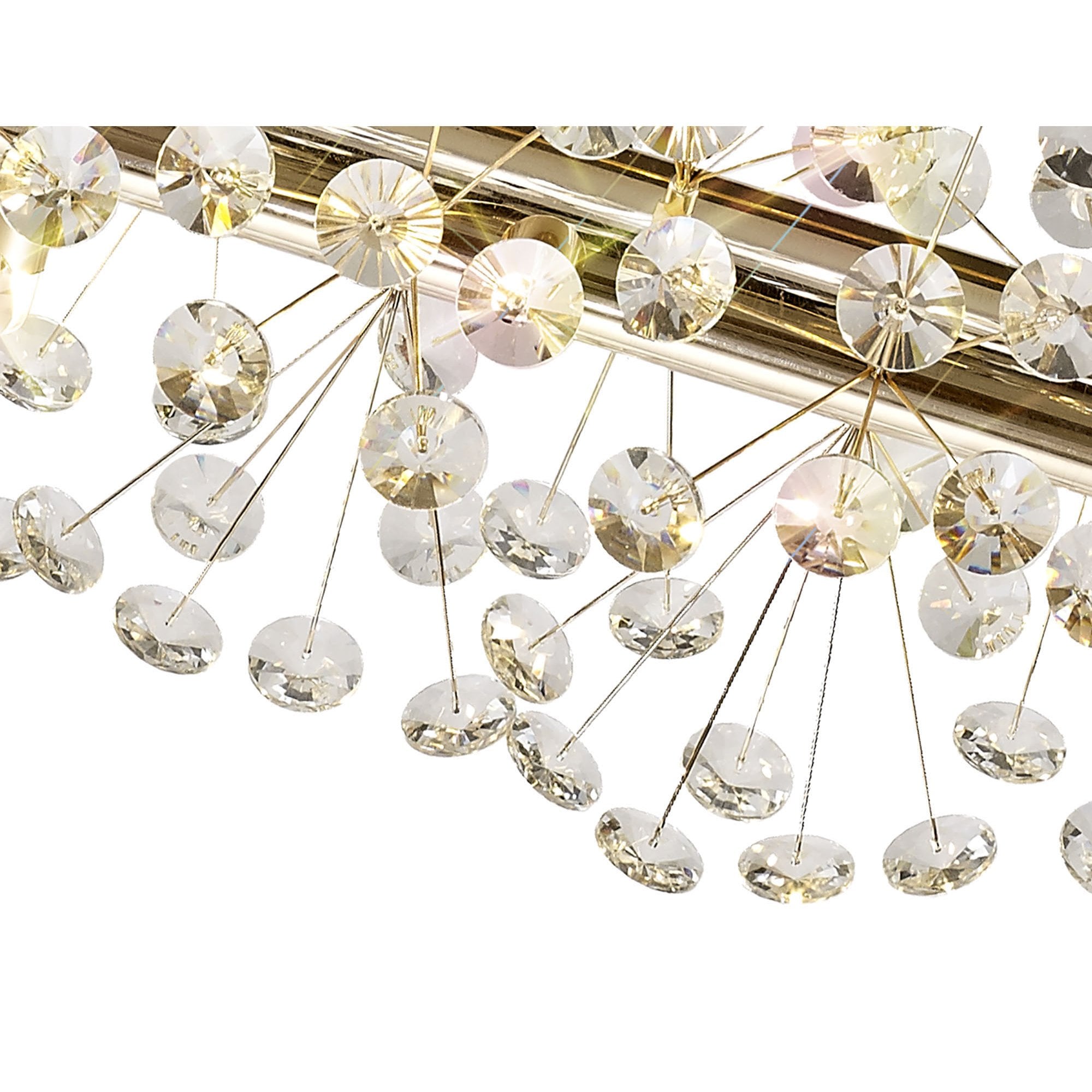Fabula Grosvenor 10 Light Oblong Linear Pendant - French Gold & Crystal