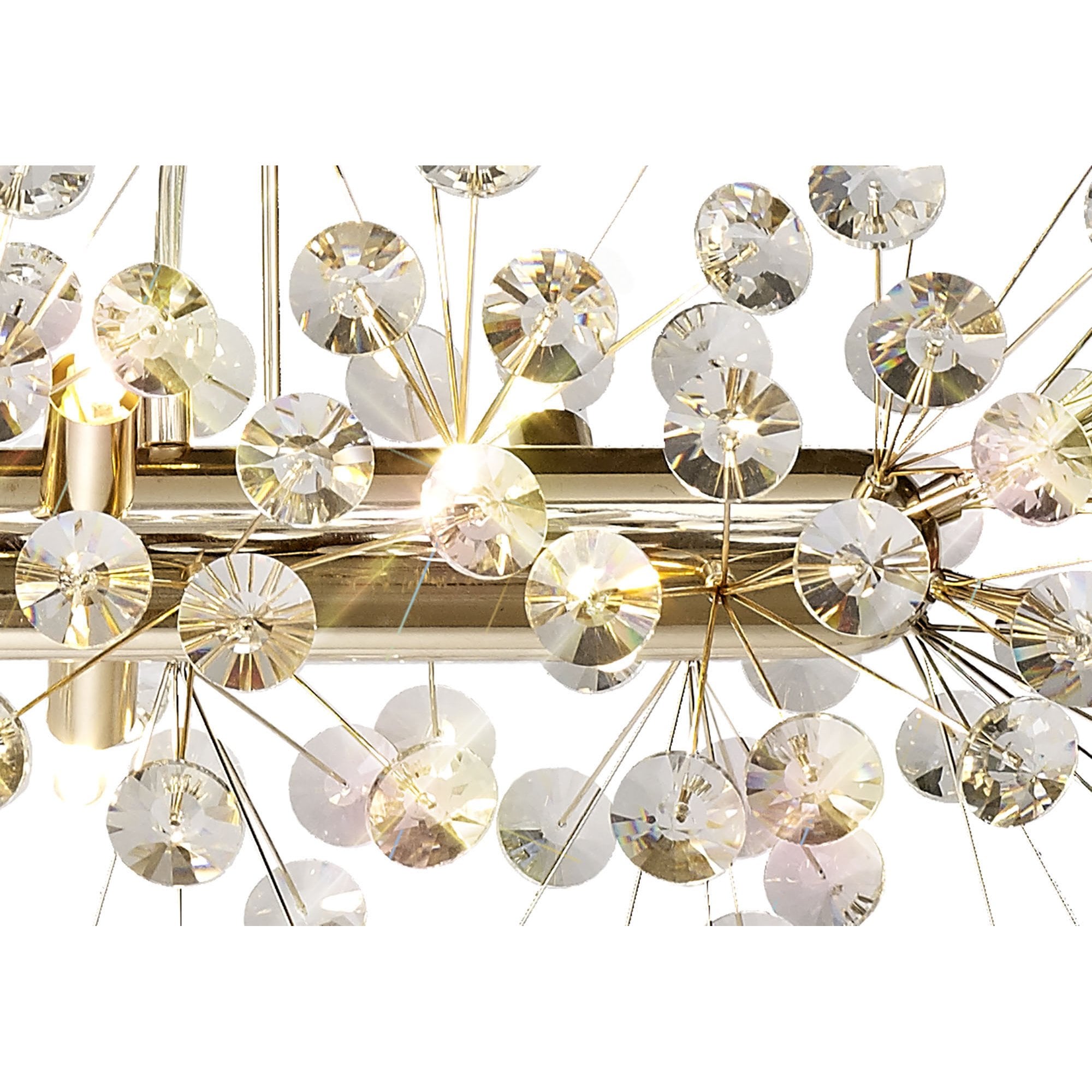 Fabula Grosvenor 10 Light Oblong Linear Pendant - French Gold & Crystal