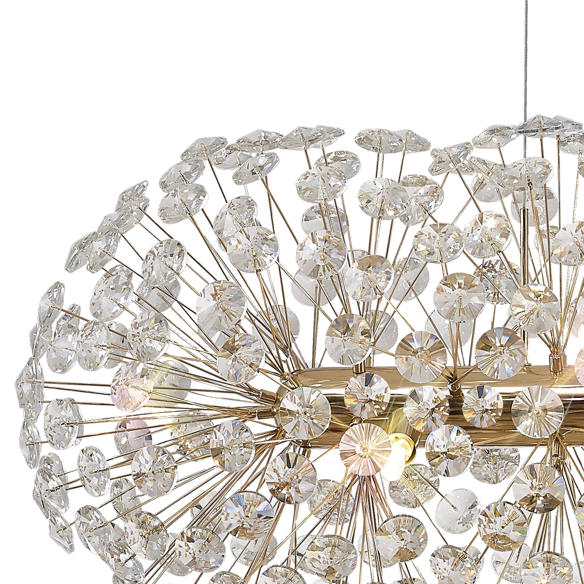 Fabula Grosvenor 10 Light Oblong Linear Pendant - French Gold & Crystal (28 Extra Sets of Crystal)