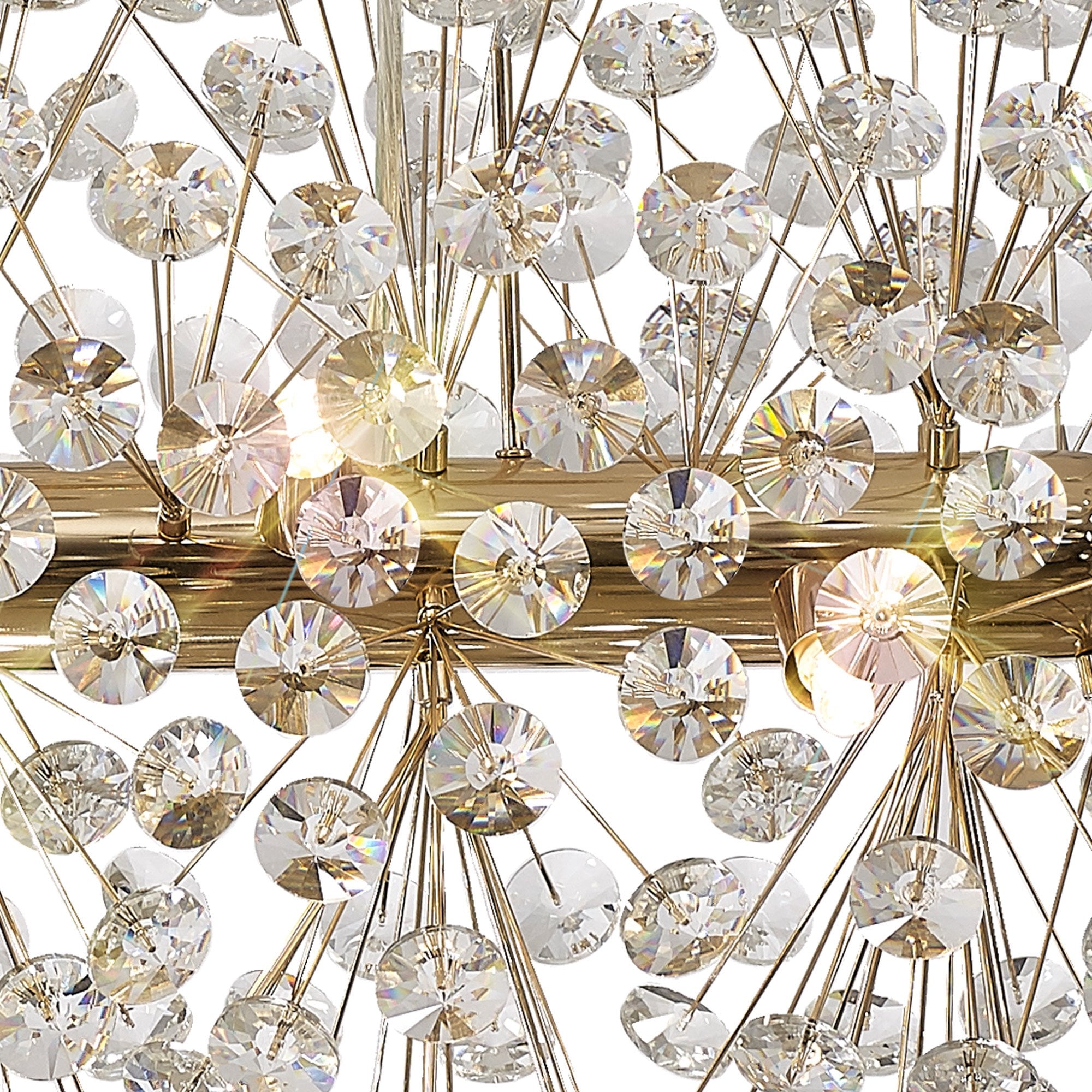 Fabula Grosvenor 10 Light Oblong Linear Pendant - French Gold & Crystal (28 Extra Sets of Crystal)