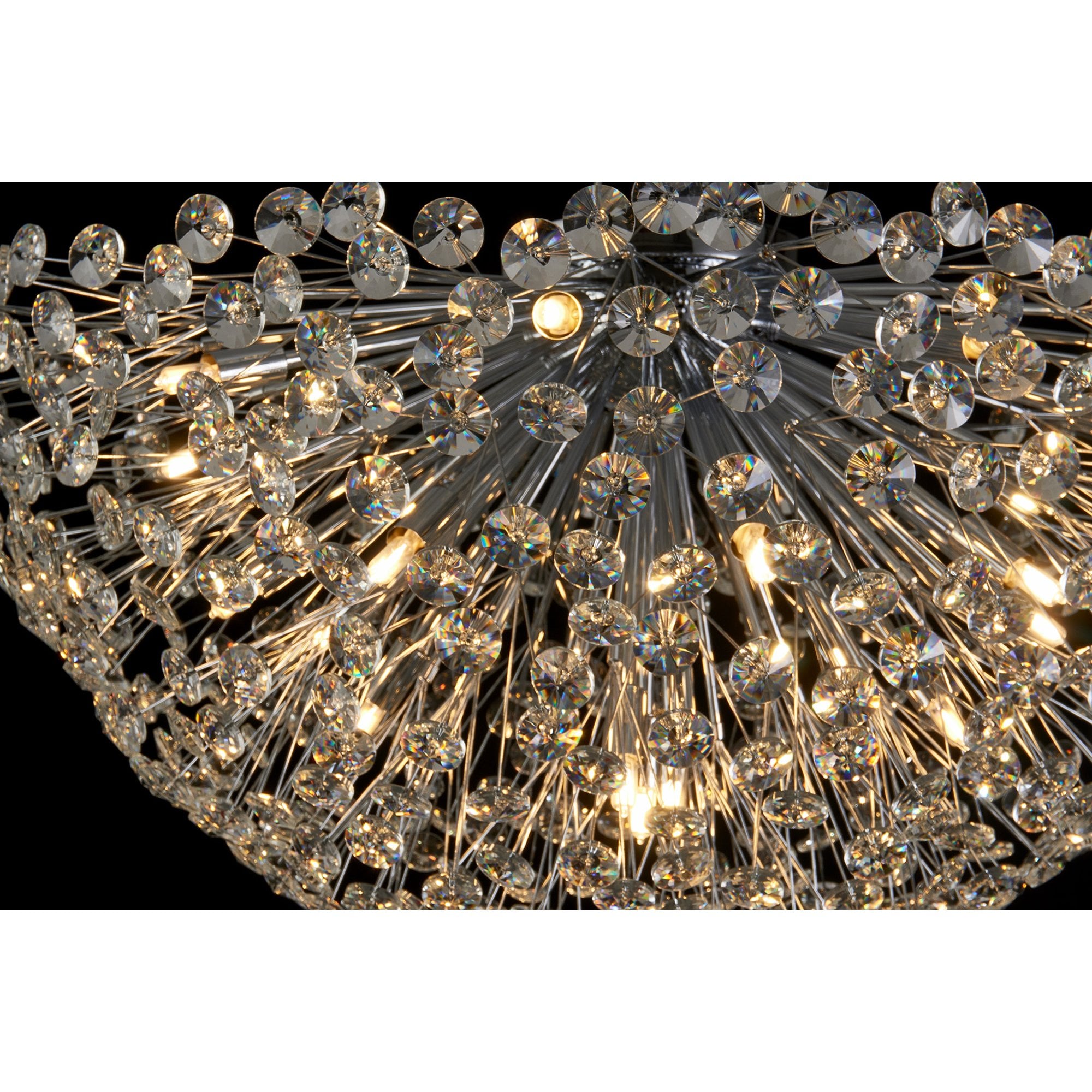 Fabula Grosvenor 11 Light Flush Light - Polished Chrome & Crystal