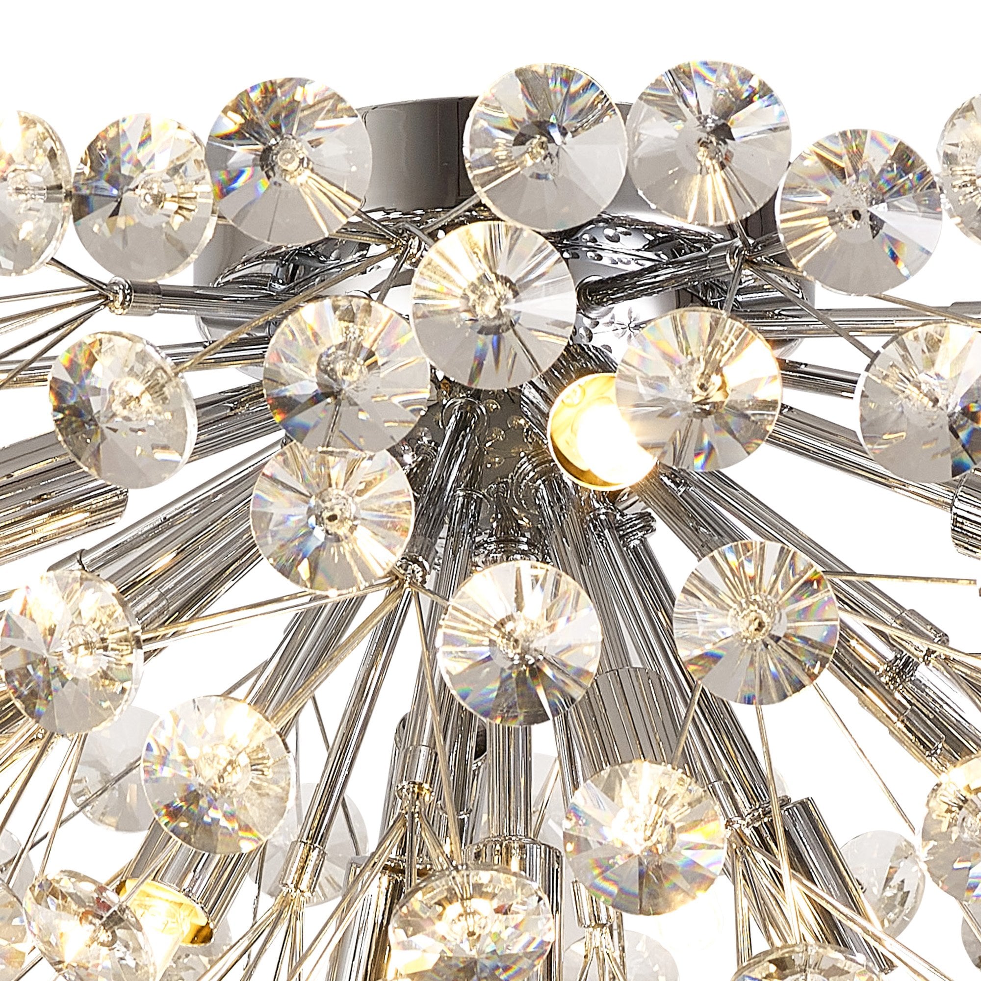 Fabula Grosvenor 11 Light Flush Light - Polished Chrome & Crystal