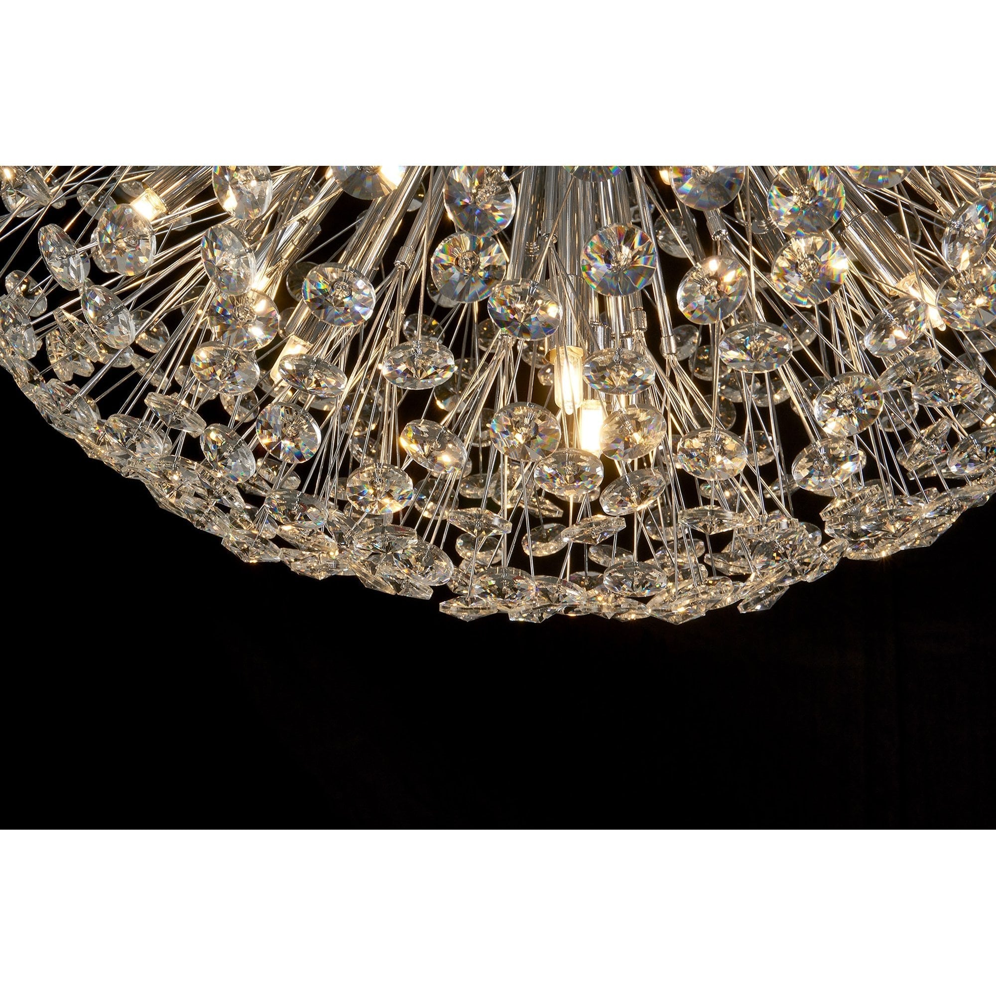 Fabula Grosvenor 11 Light Flush Light - Polished Chrome & Crystal