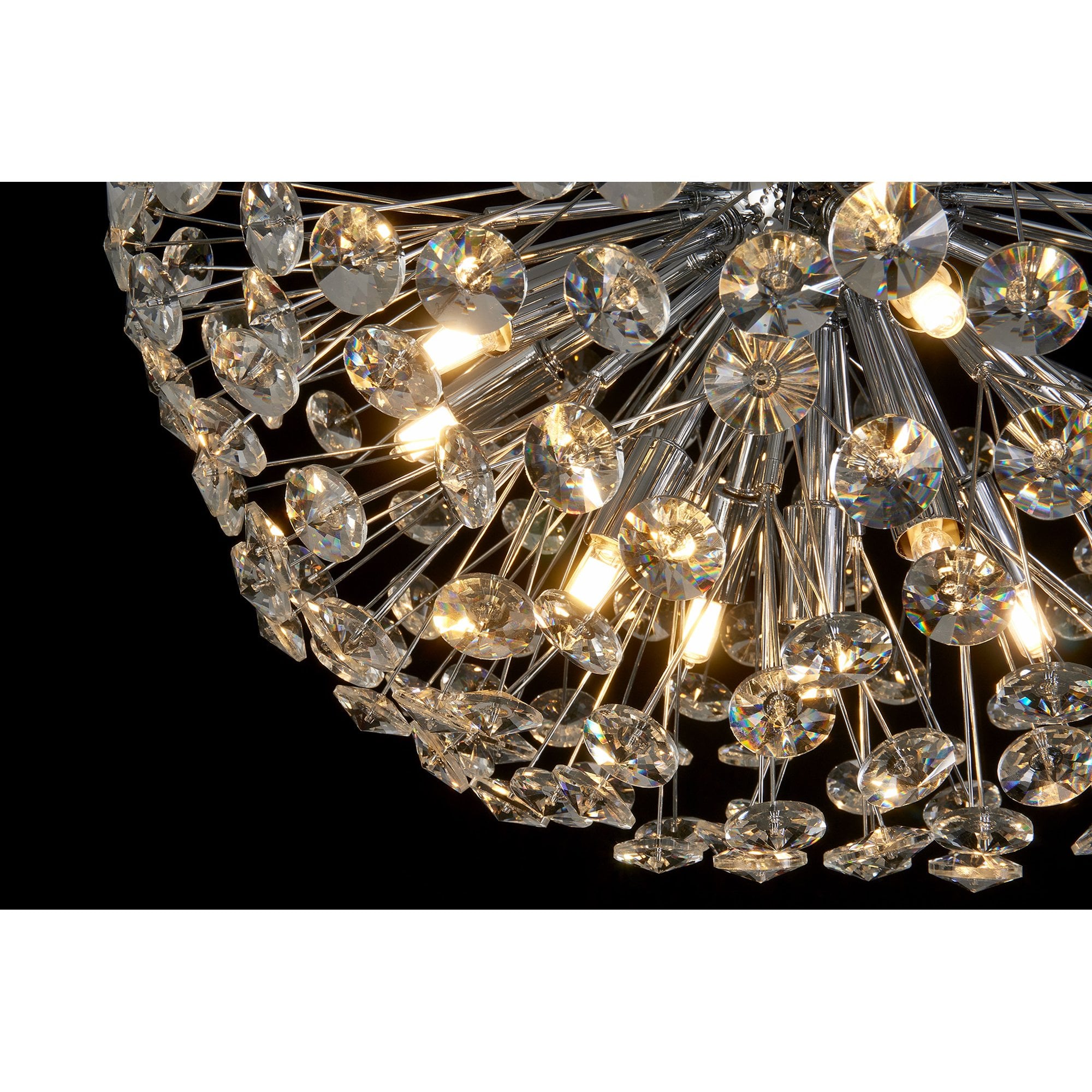 Fabula Grosvenor 11 Light Flush Light - Polished Chrome & Crystal