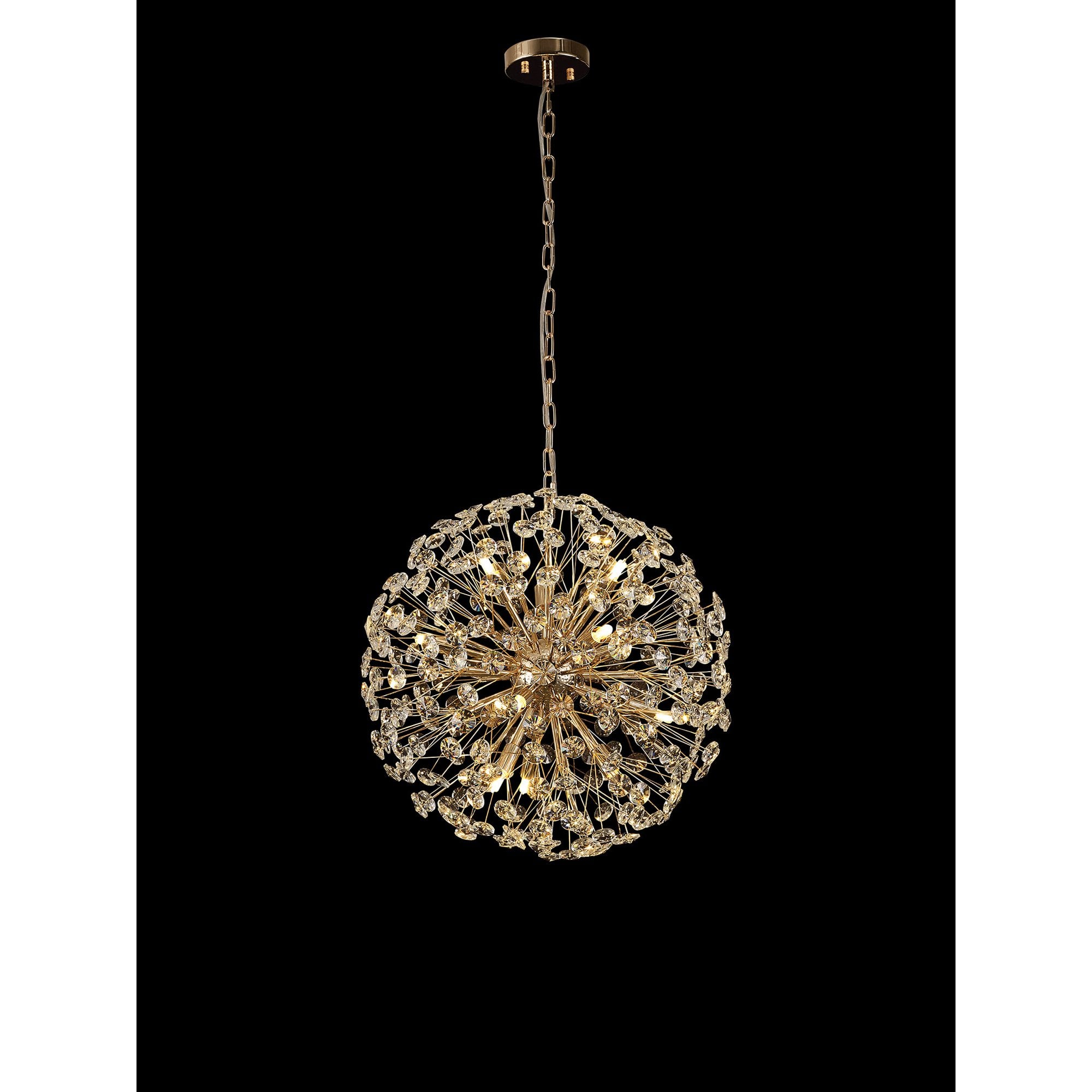 Fabula Grosvenor 12 Light Spherical Pendant - French Gold & Crystal