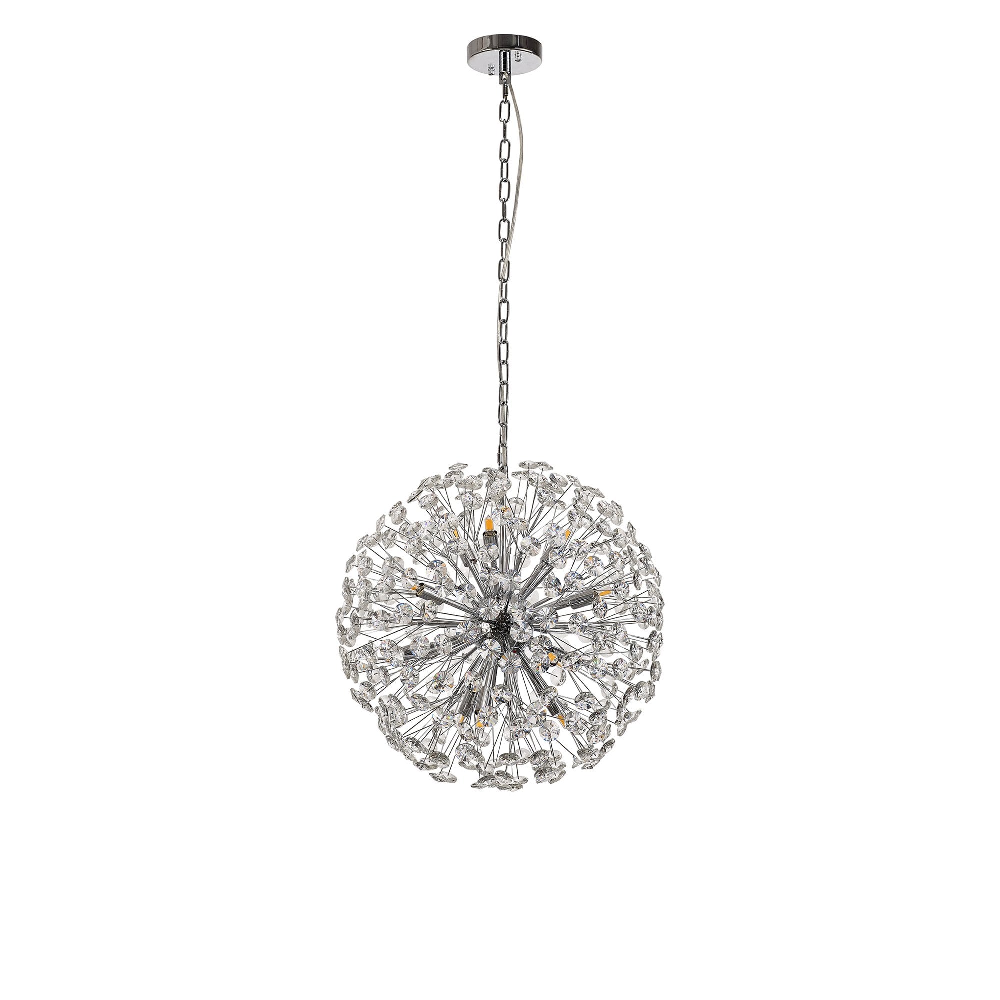 Fabula Grosvenor 12 Light Spherical Pendant - Polished Chrome & Crystal