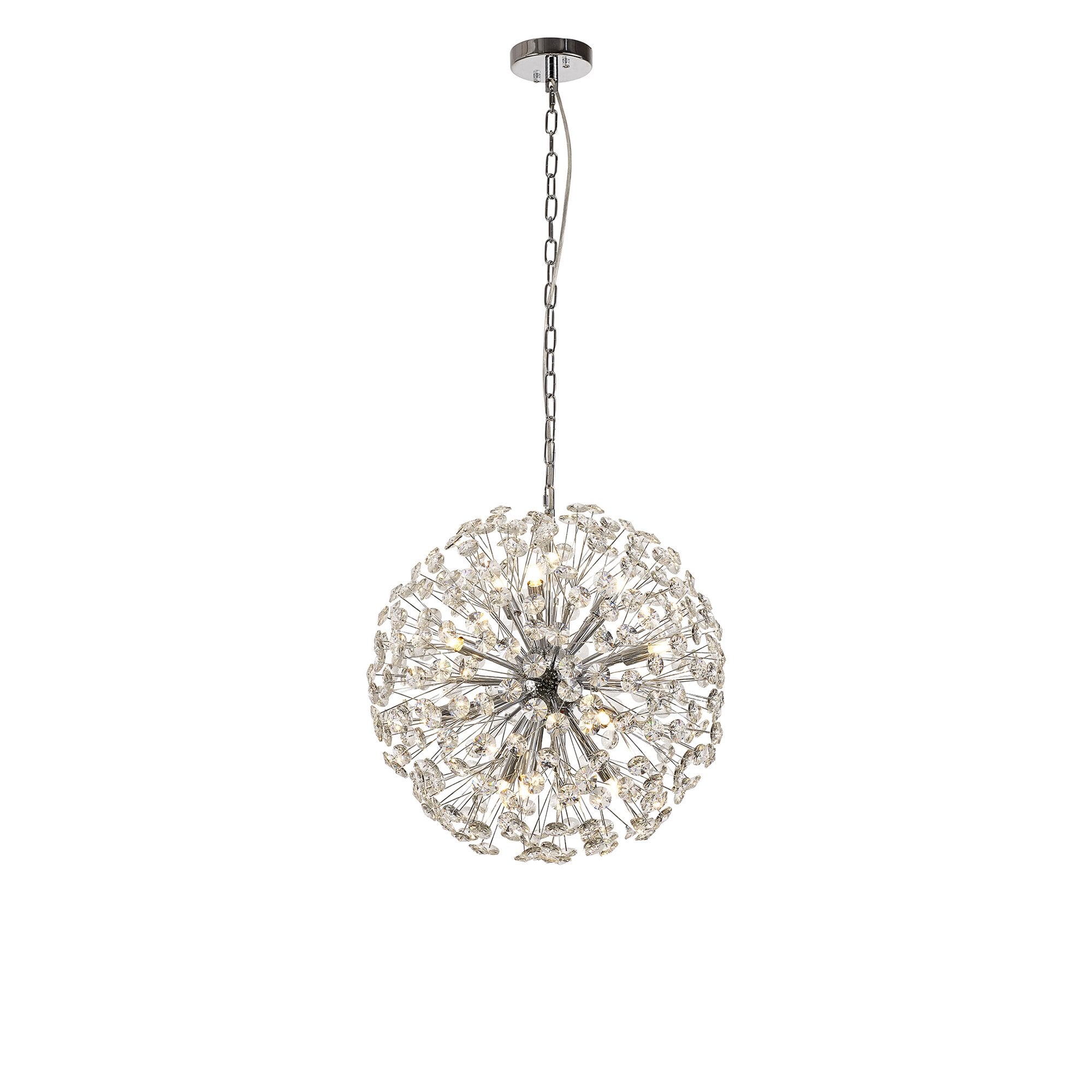 Fabula Grosvenor 12 Light Spherical Pendant - Polished Chrome & Crystal