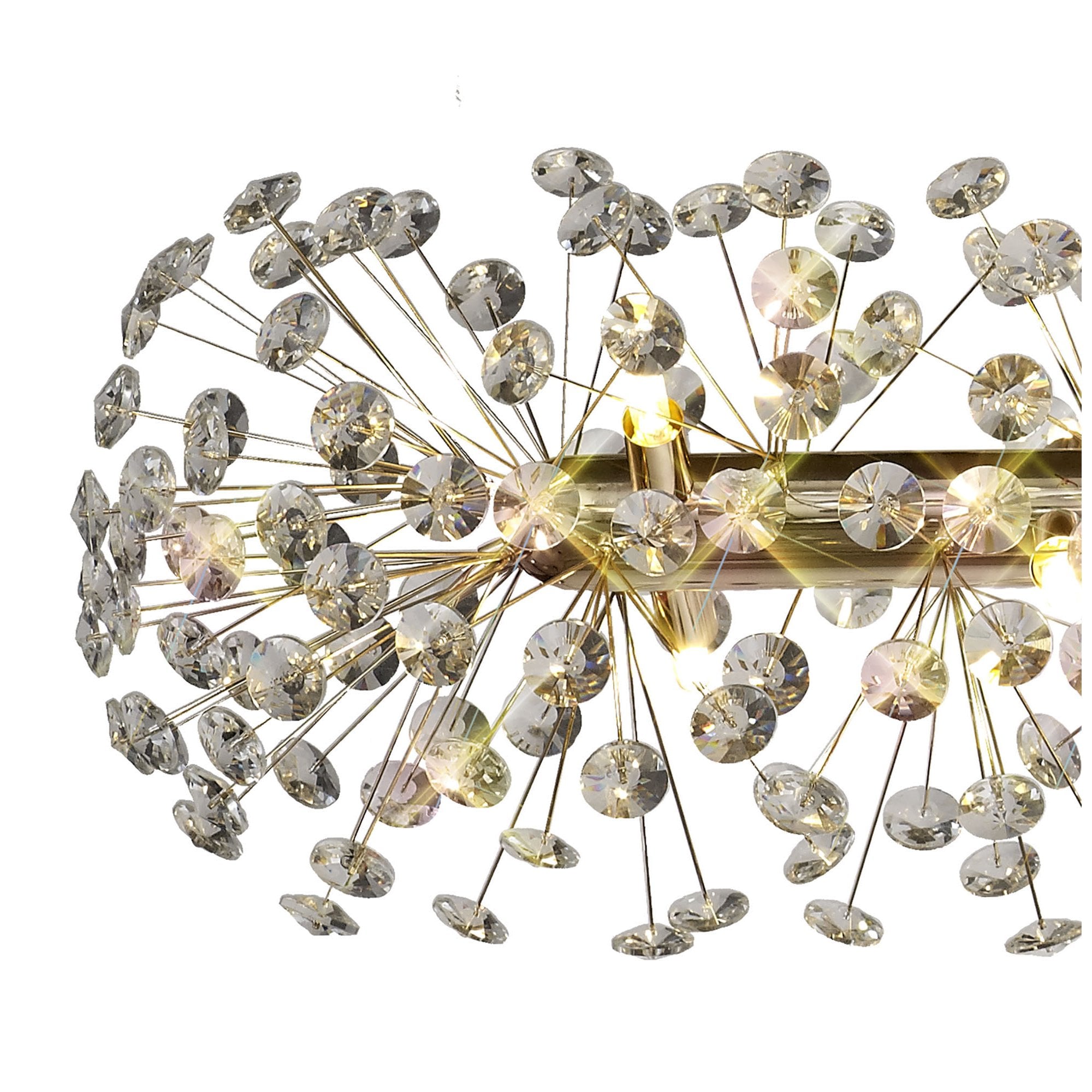 Fabula Grosvenor 14 Light Oblong Linear Pendant - French Gold & Crystal