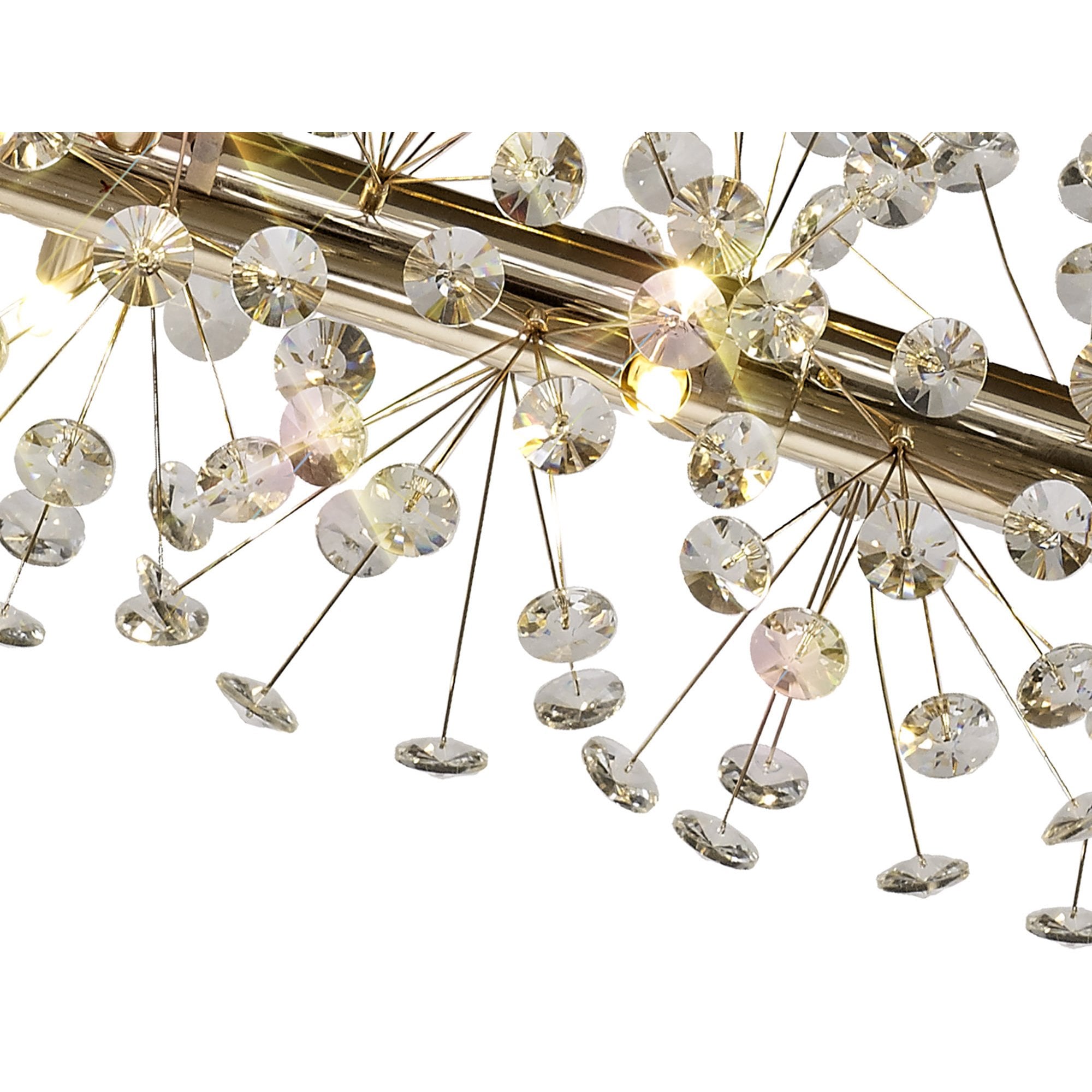 Fabula Grosvenor 14 Light Oblong Linear Pendant - French Gold & Crystal