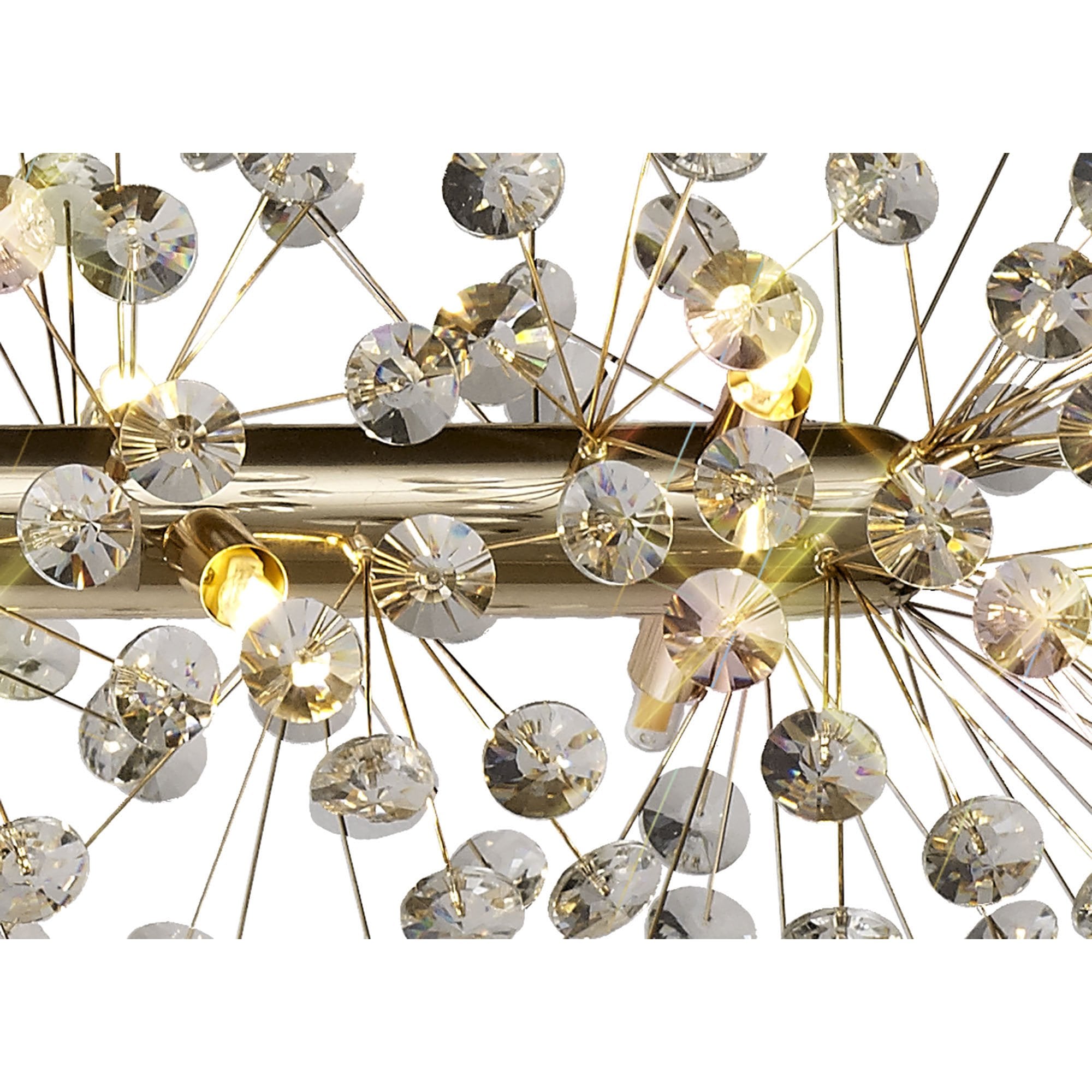 Fabula Grosvenor 14 Light Oblong Linear Pendant - French Gold & Crystal