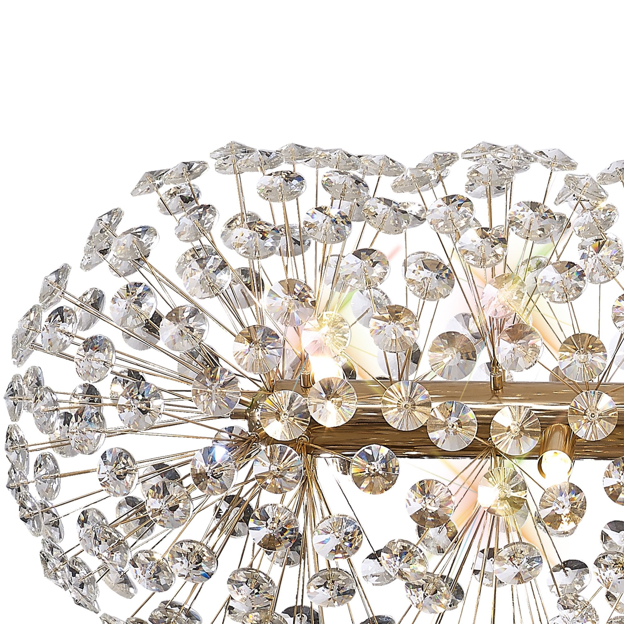 Fabula Grosvenor 14 Light Oblong Linear Pendant - French Gold & Crystal (44 Extra Sets of Crystal)