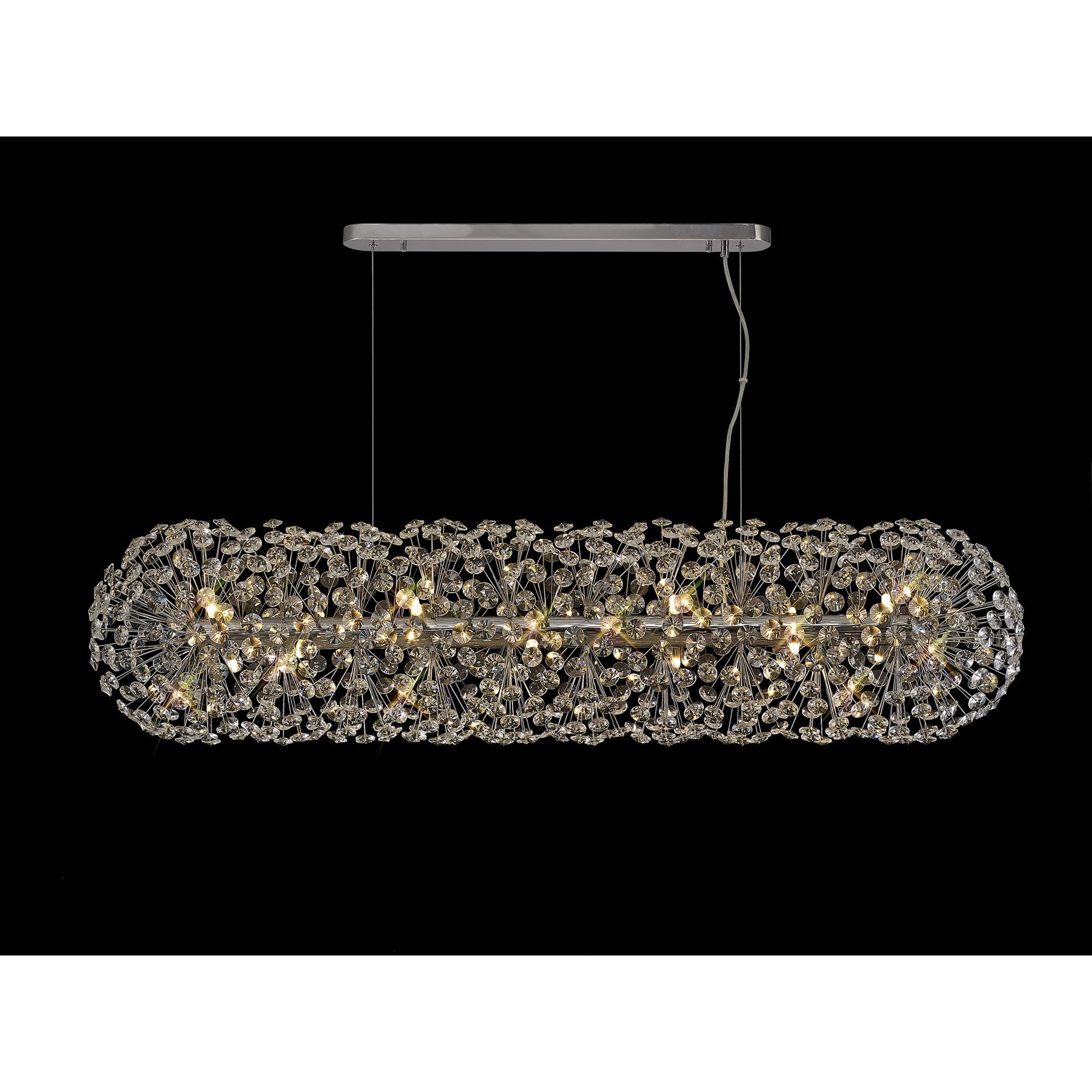 Fabula Grosvenor 14 Light Oblong Linear Pendant - Polished Chrome & Crystal (44 Extra Sets of Crystal)
