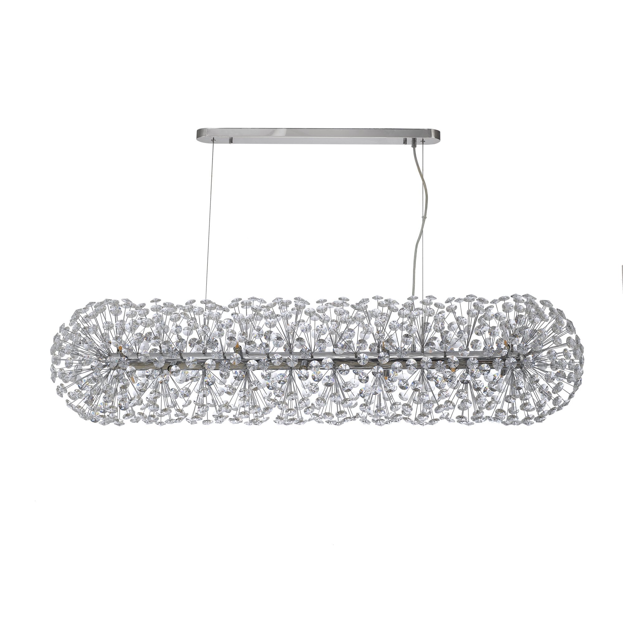 Fabula Grosvenor 14 Light Oblong Linear Pendant - Polished Chrome & Crystal (44 Extra Sets of Crystal)