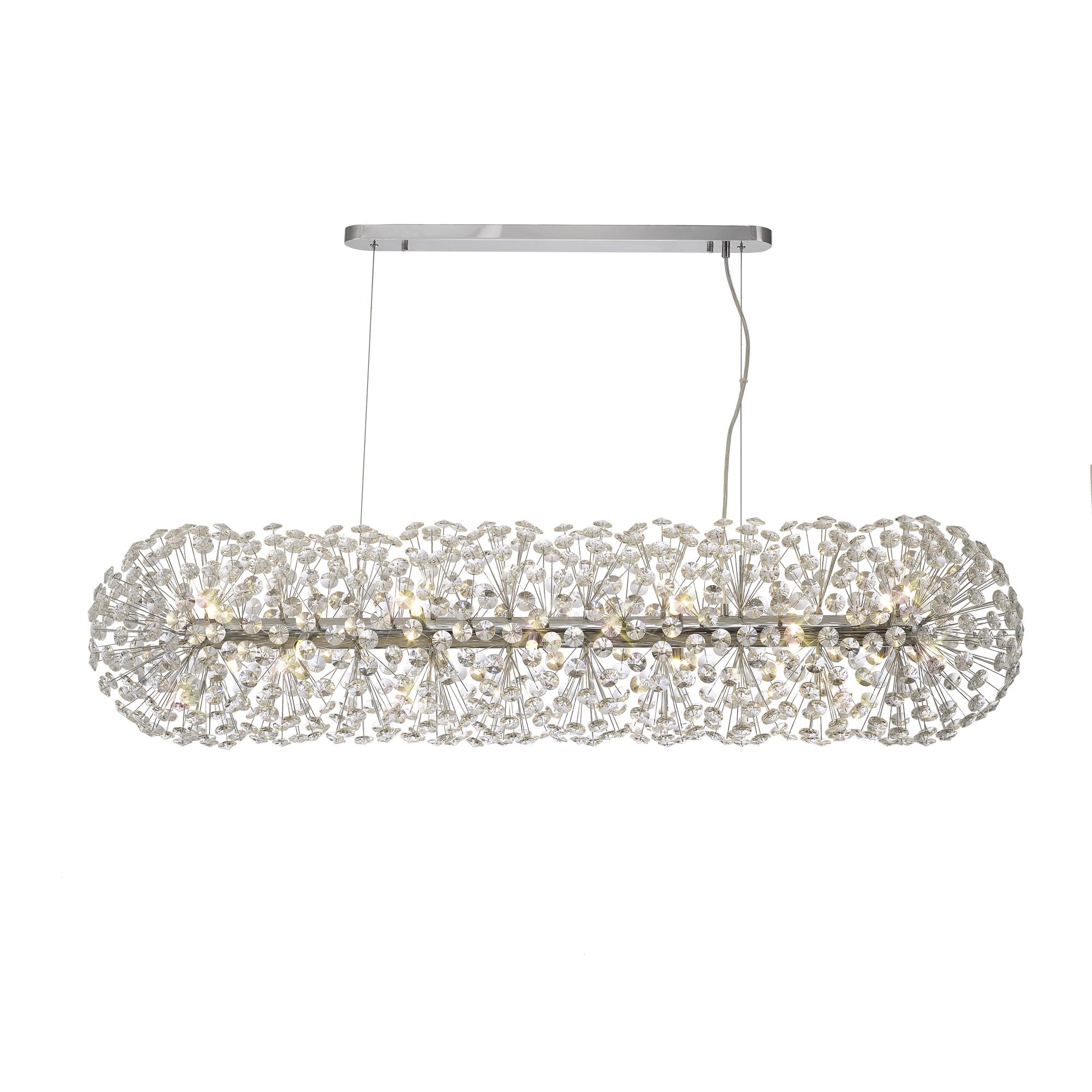 Fabula Grosvenor 14 Light Oblong Linear Pendant - Polished Chrome & Crystal (44 Extra Sets of Crystal)
