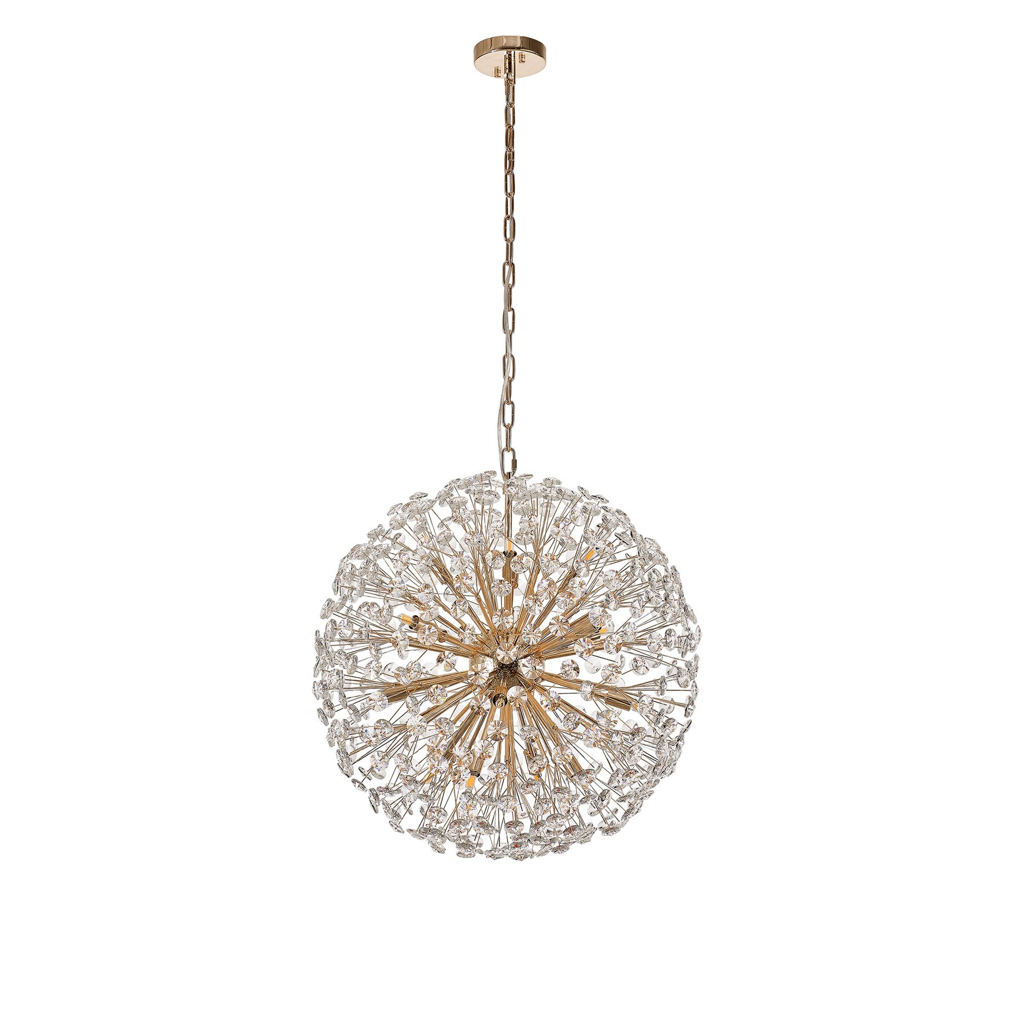 Fabula Grosvenor 16 Light Spherical Pendant - French Gold & Crystal