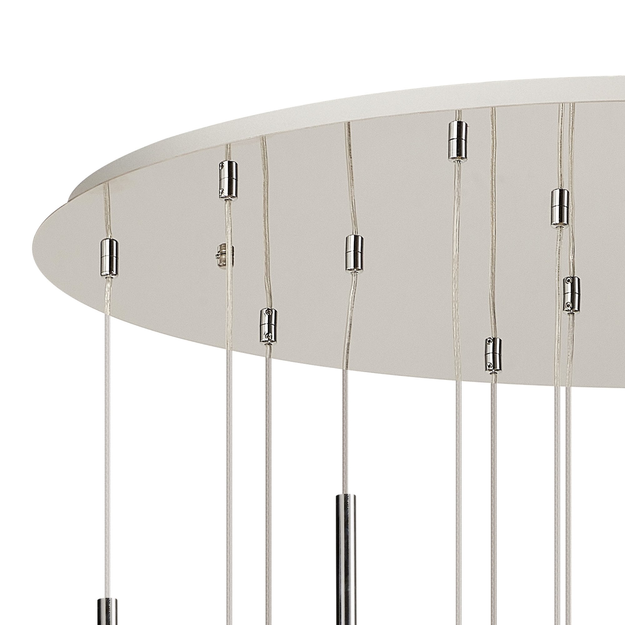 Fabula Grosvenor 19 Light Oval Multi-Drop Pendant - Polished Chrome & Crystal Glass