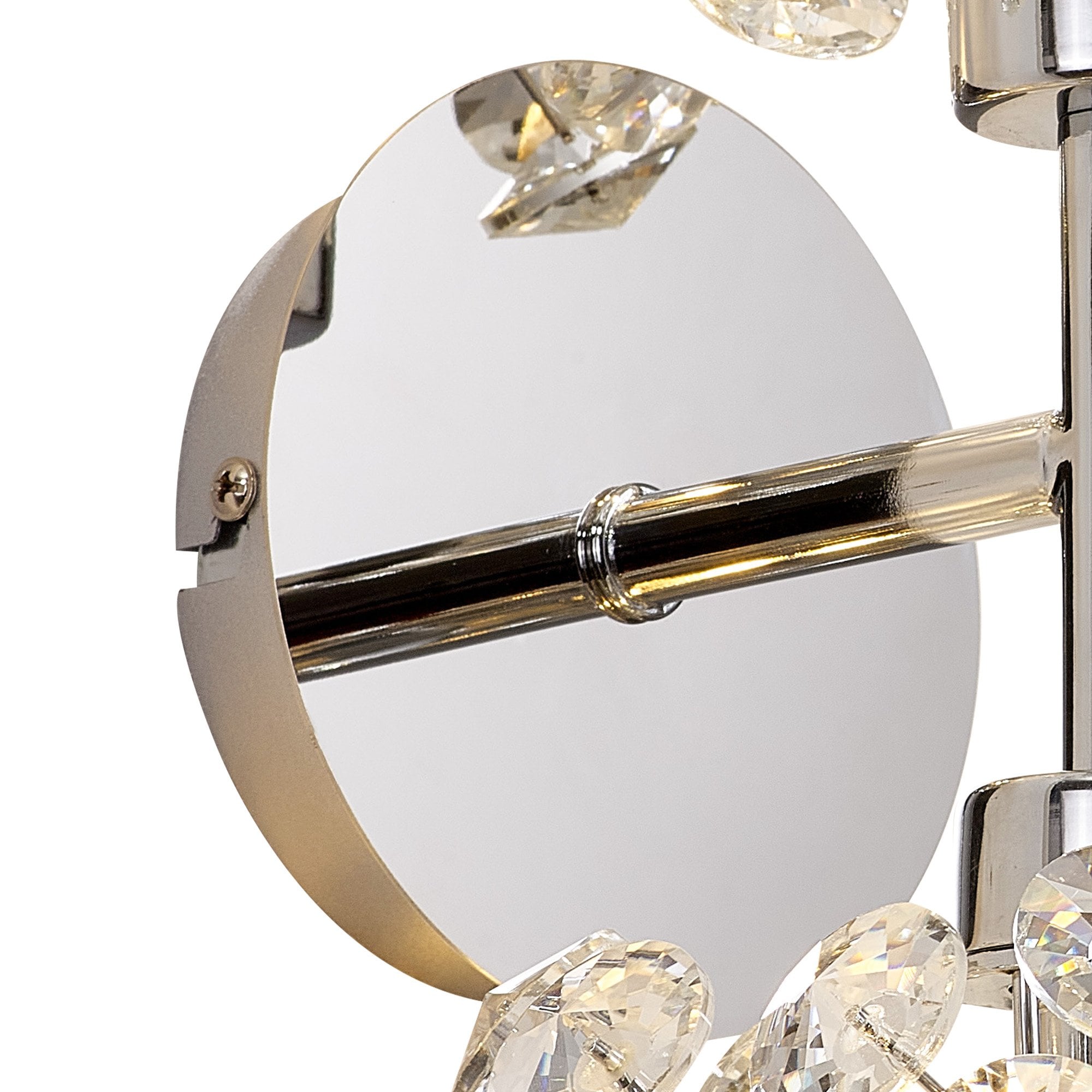 Fabula Grosvenor 2 Light Up/Down Wall Lamp - Polished Chrome & Crystal Glass