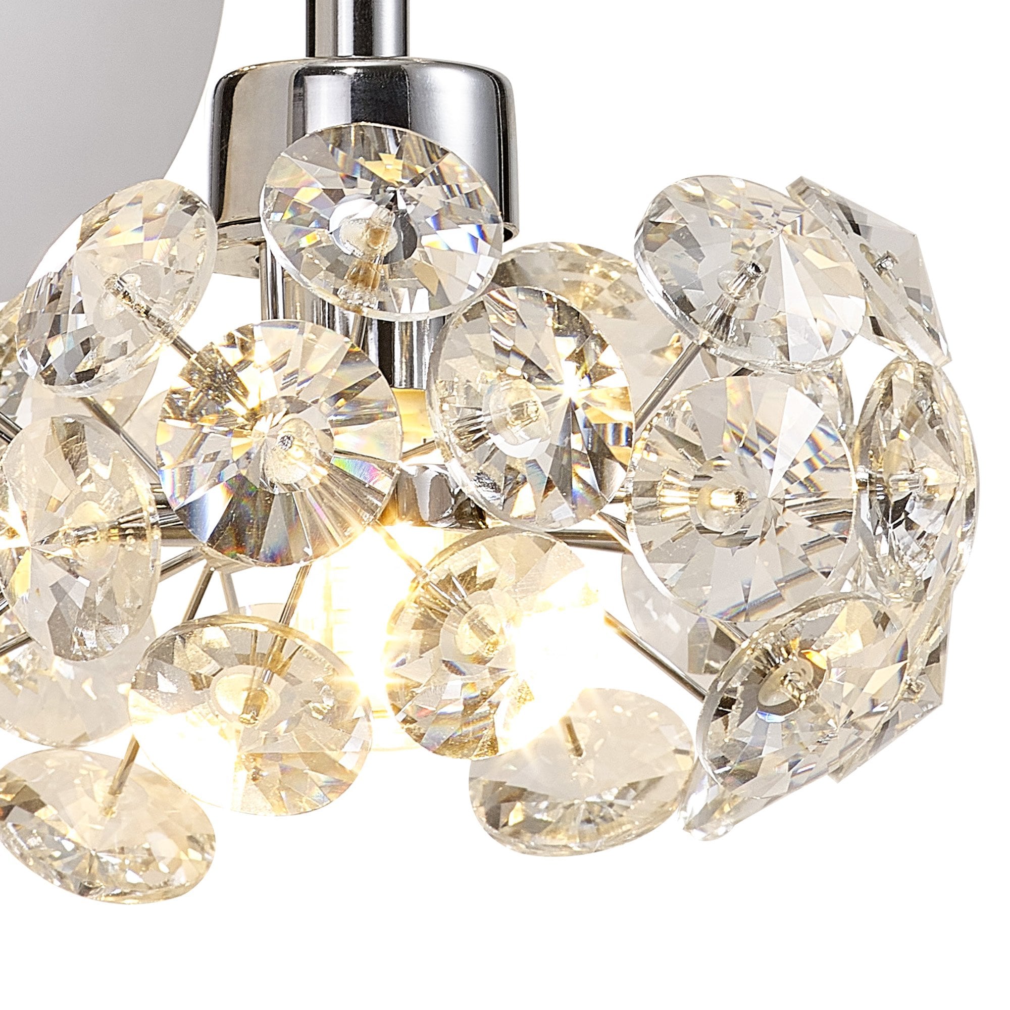 Fabula Grosvenor 2 Light Up/Down Wall Lamp - Polished Chrome & Crystal Glass