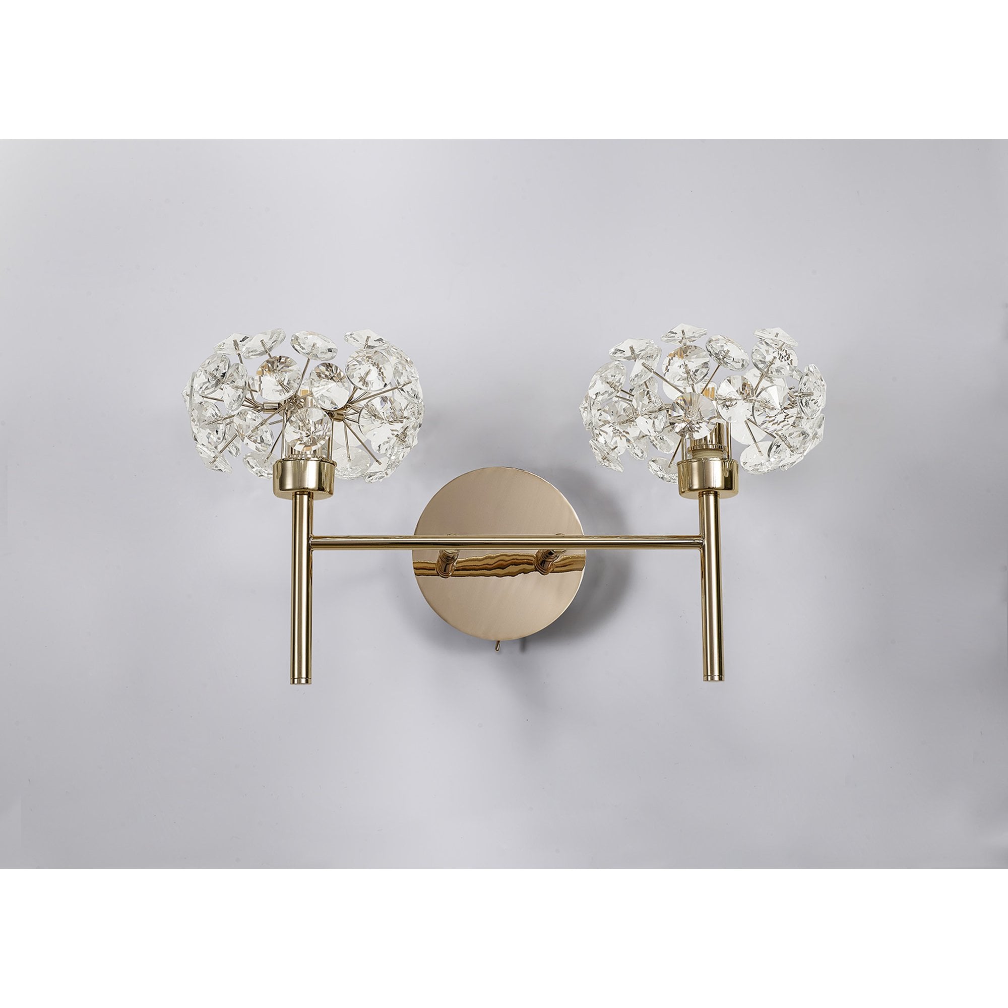 Fabula Grosvenor 2 Light Wall Lamp - French Gold & Crystal Glass