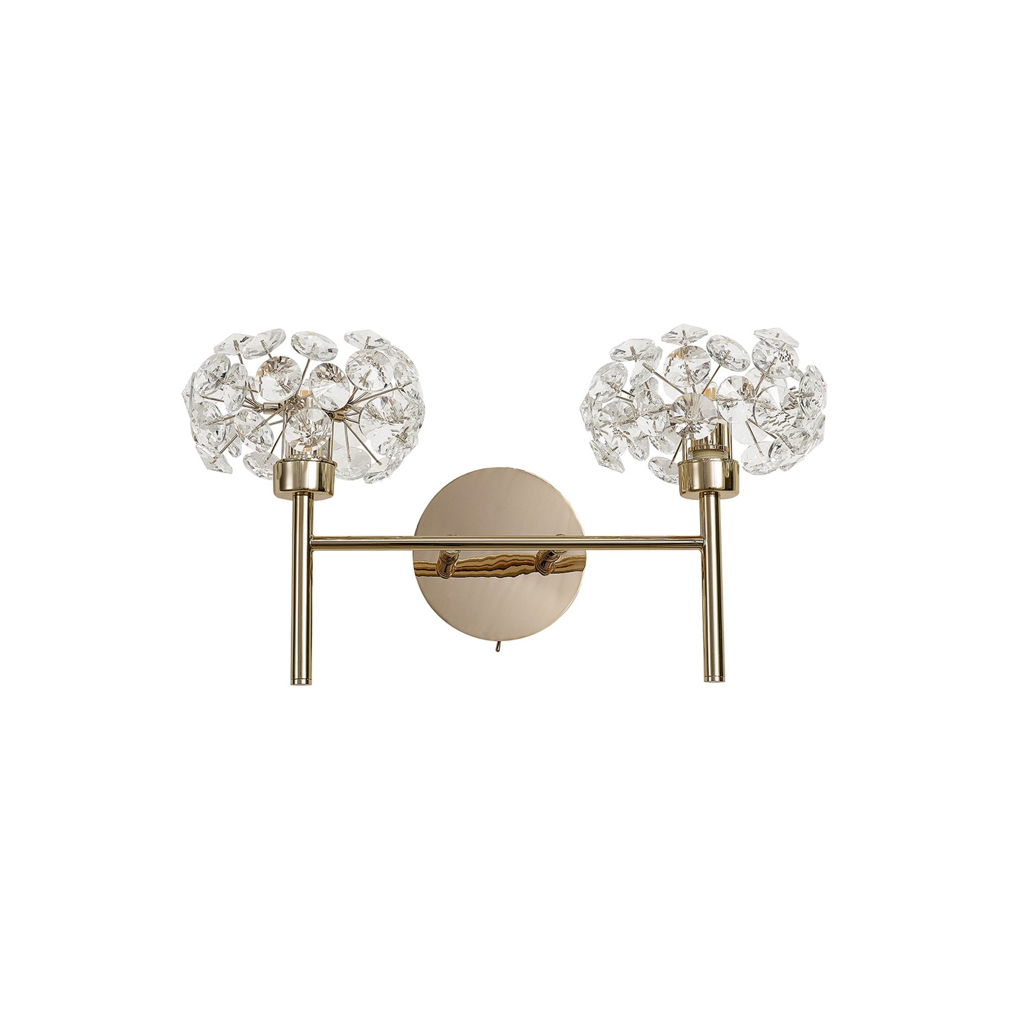 Fabula Grosvenor 2 Light Wall Lamp - French Gold & Crystal Glass