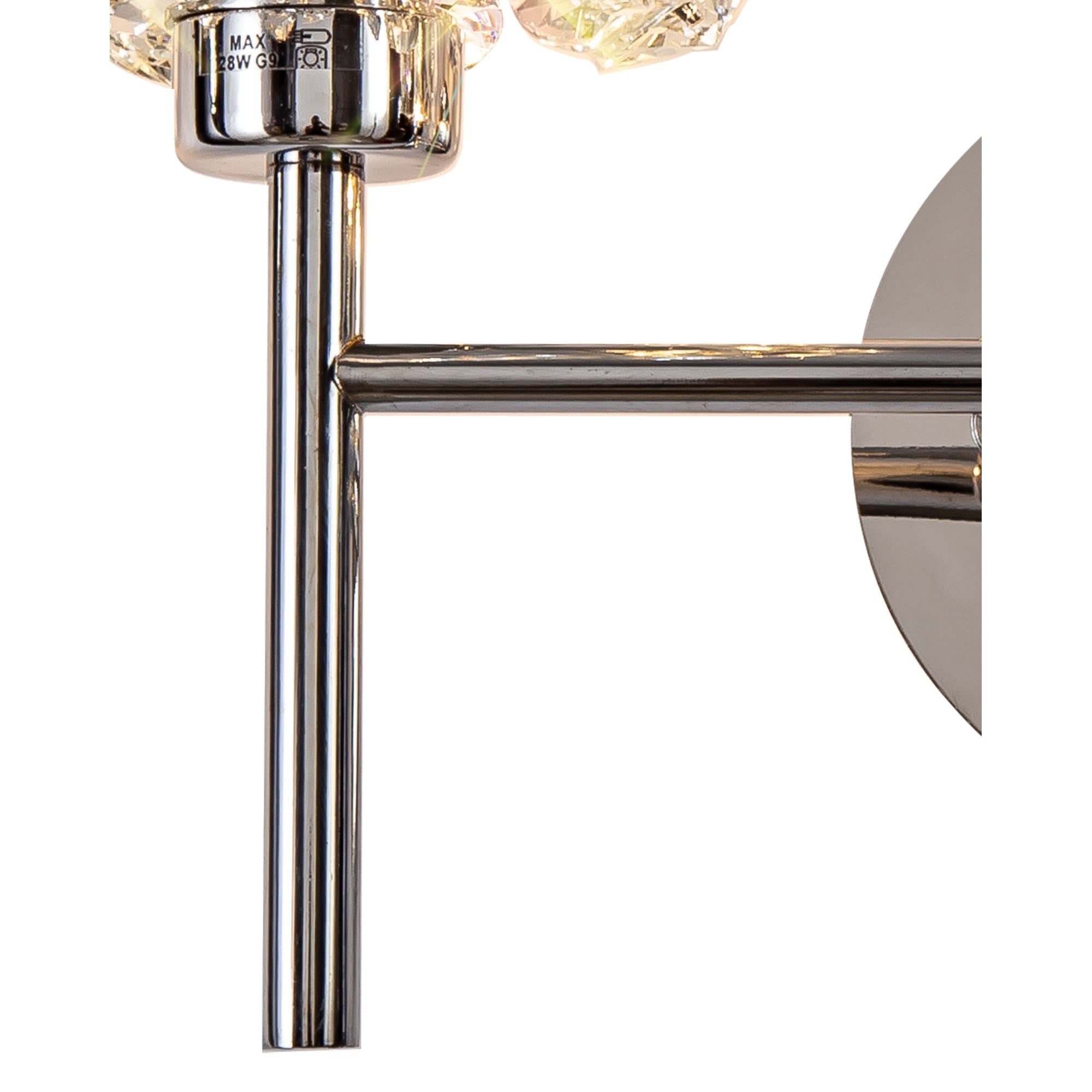 Fabula Grosvenor 2 Light Wall Lamp - Polished Chrome & Crystal Glass