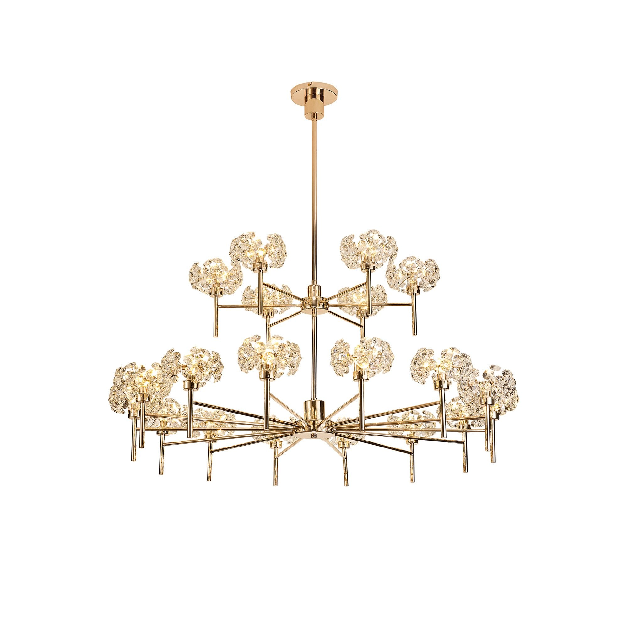 Fabula Grosvenor 20 Light Chandelier - French Gold & Crystal Glass