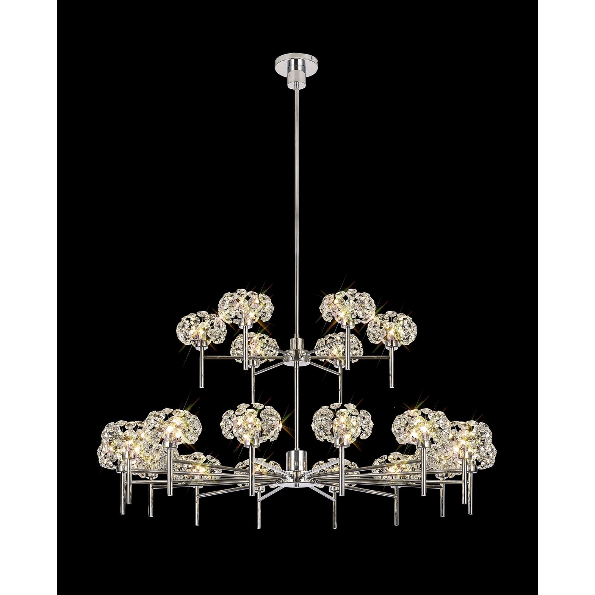 Fabula Grosvenor 20 Light Chandelier - Polished Chrome & Crystal Glass